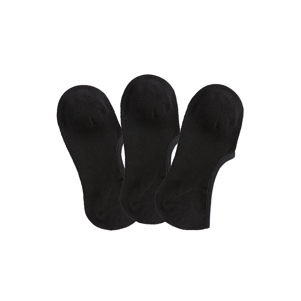 LASCANA ACTIVE Füsslinge, (Packung, 3 Paar), mit Pikee Struktur