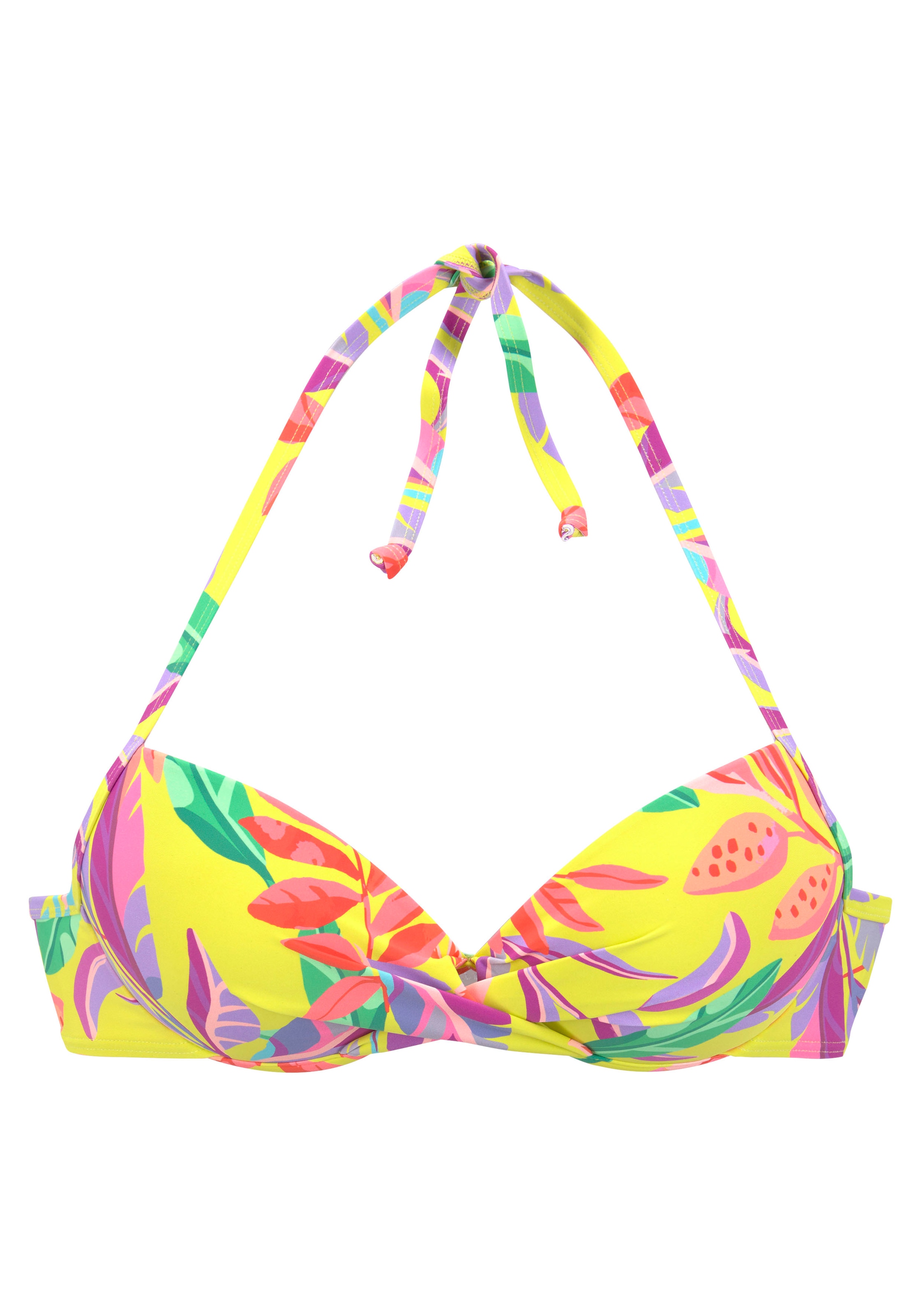 s.Oliver Push-Up-Bikini-Top »Mallorca«, in Wickeloptik