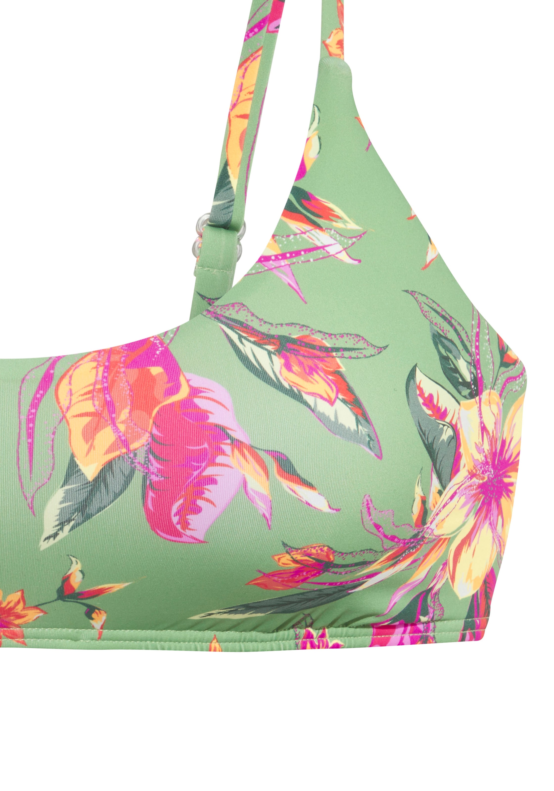 LASCANA Bustier-Bikini-Top »Malia«, mit tropischem Print