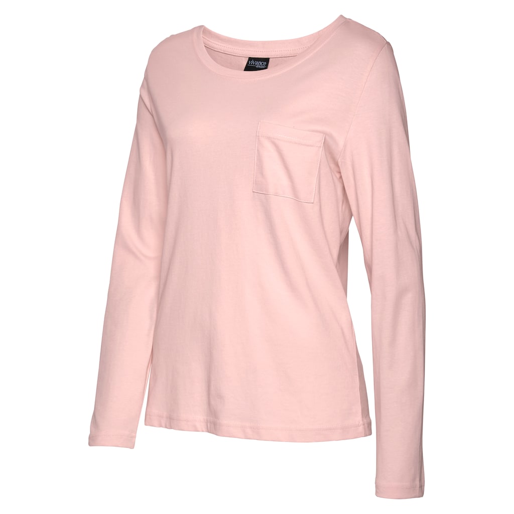 Vivance Dreams Pyjama, (2 tlg.), mit gemusterter Schlafhose