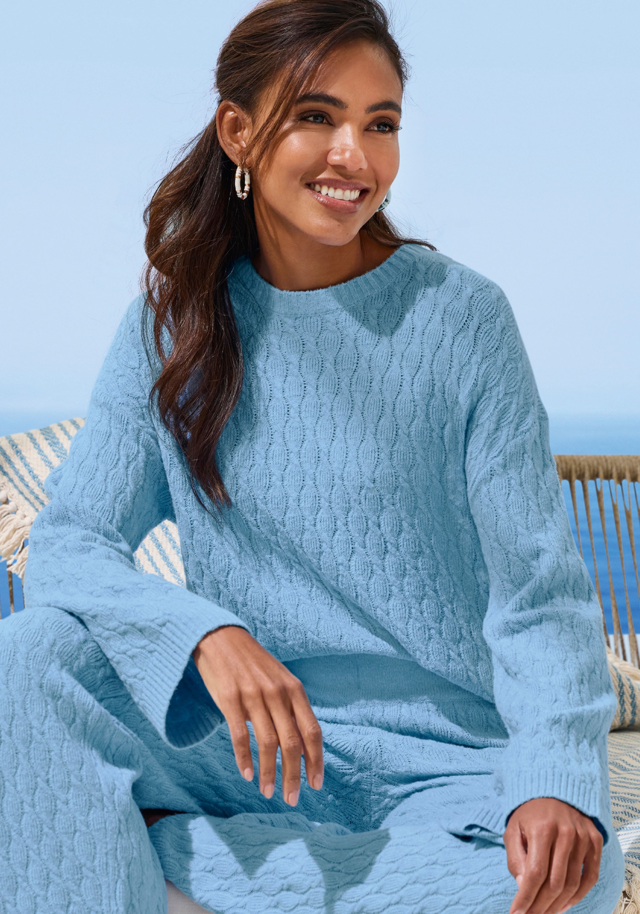 French Connection Strickpullover mit Zopfmuster, Loungewear