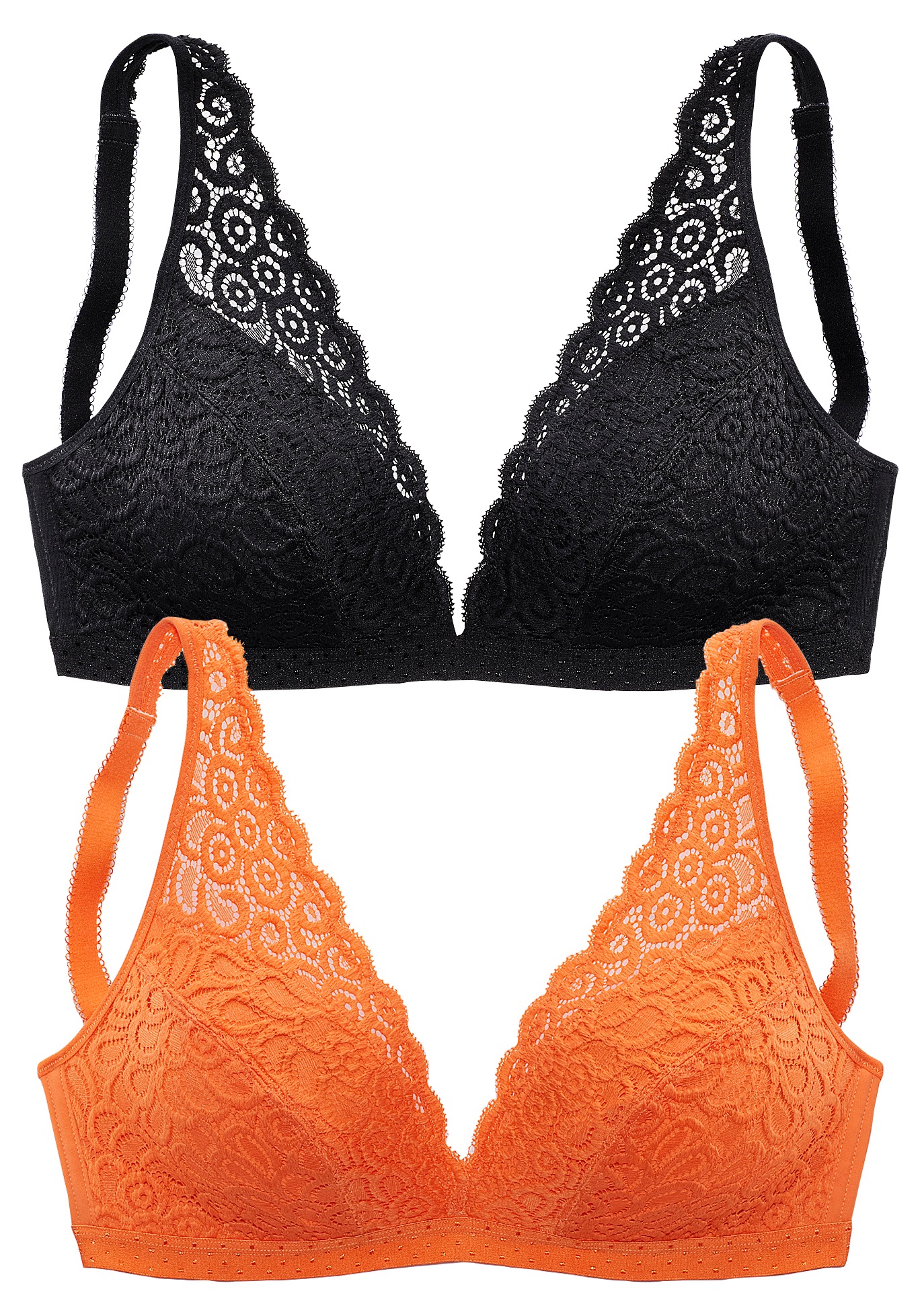 petite fleur Bralette-BH Packung, ohne Bügel aus Spitze, Dessous