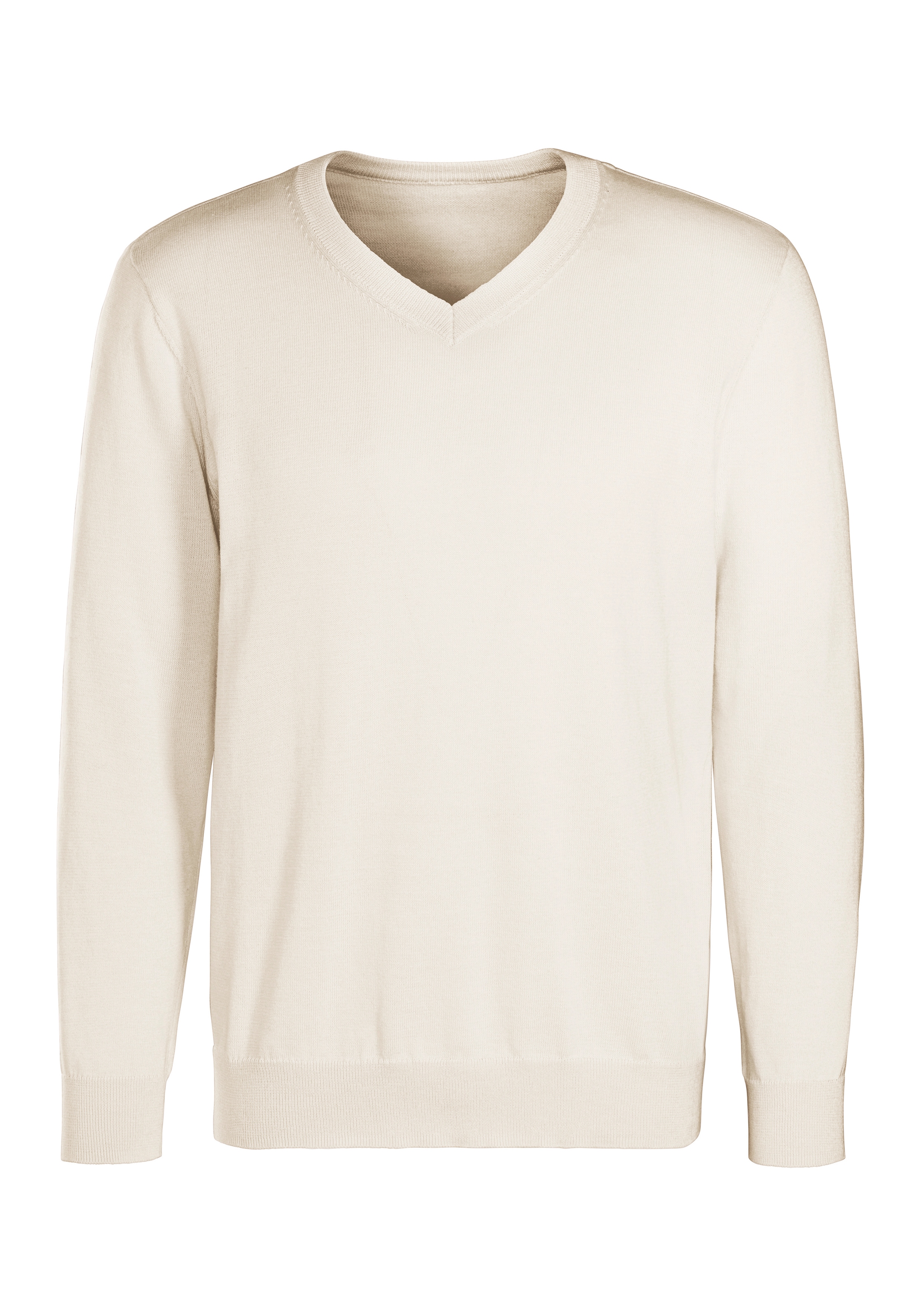 H.I.S Pull en tricot mit V-Ausschnitt, Pullover aus Feinstrick, Baumwollmischung