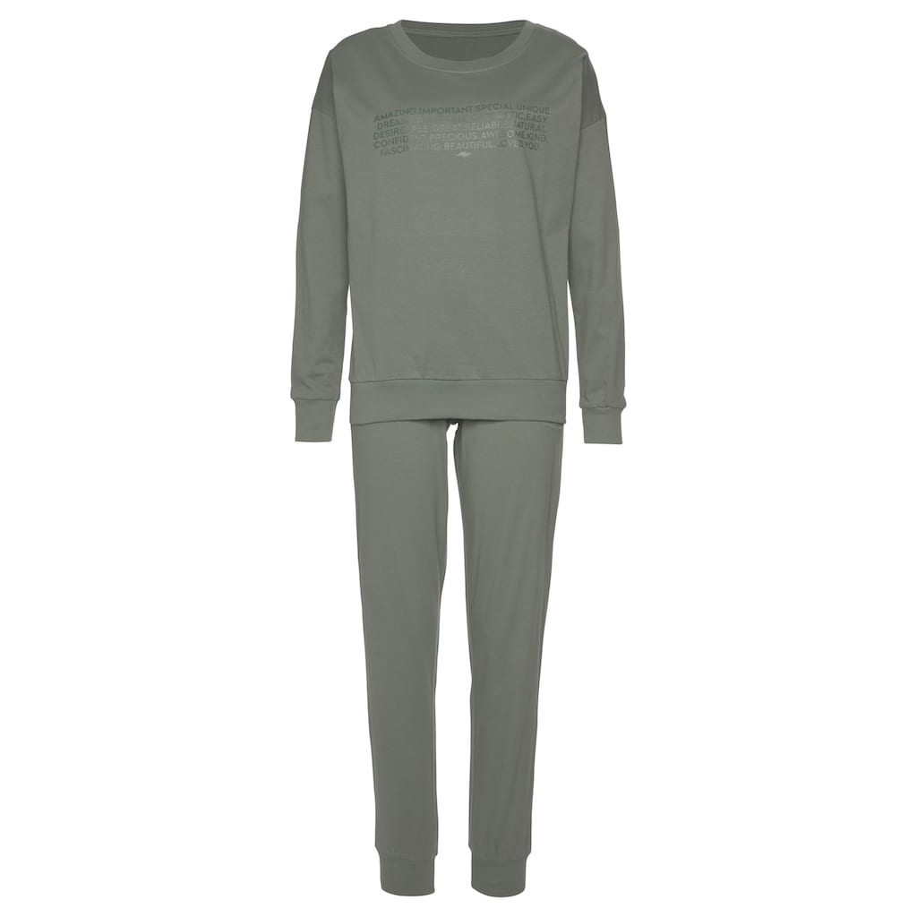 KangaROOS Pyjama, (2 tlg.), mit Slogan-Frontdruck