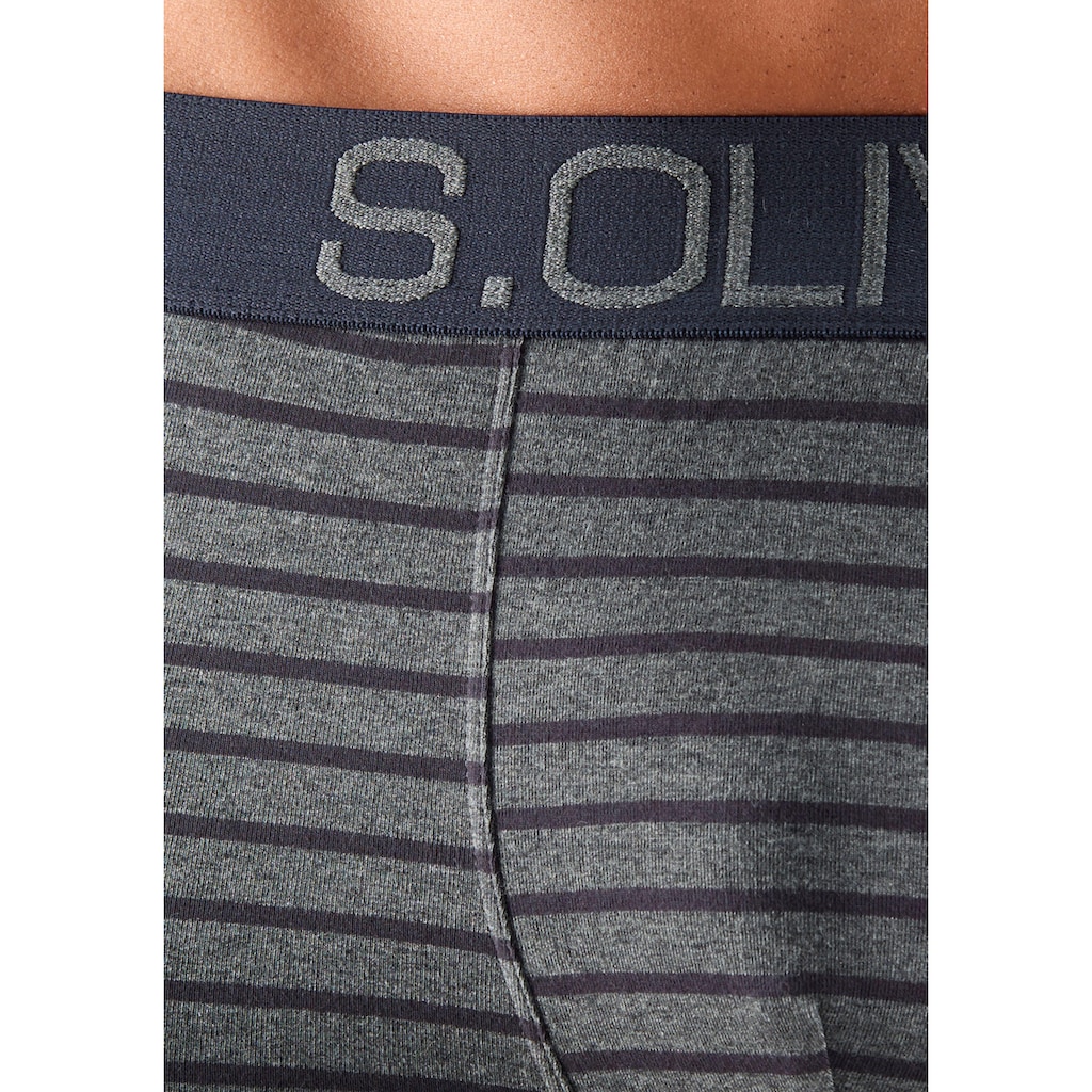 s.Oliver Boxer »Boxershorts für Herren«, (Packung, 4 St.), mit kontrastfarbenem Webbund