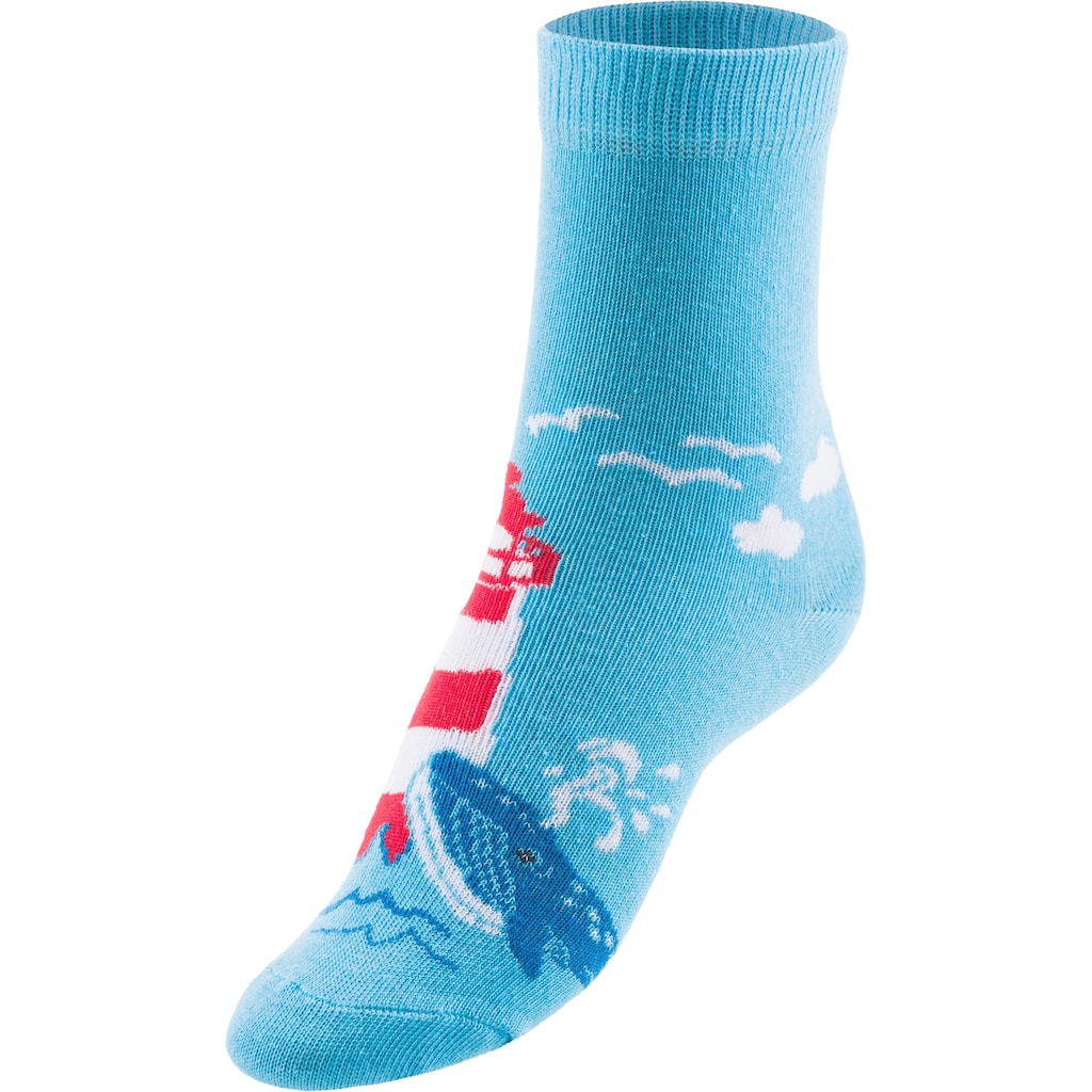 Arizona Socken, (Packung, 5 Paar), mit Meeresmotiven