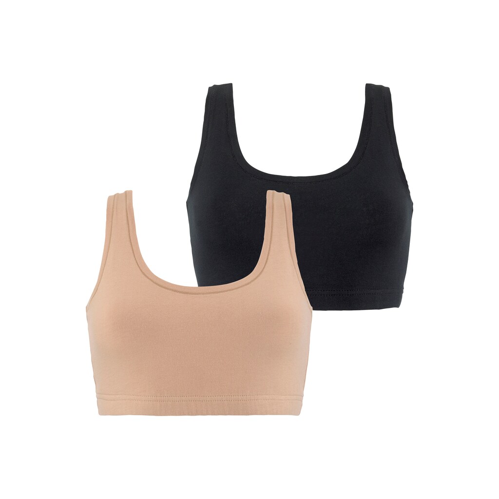 LASCANA Bustier, "Perfect Basics" aus elastischer Baumwolle