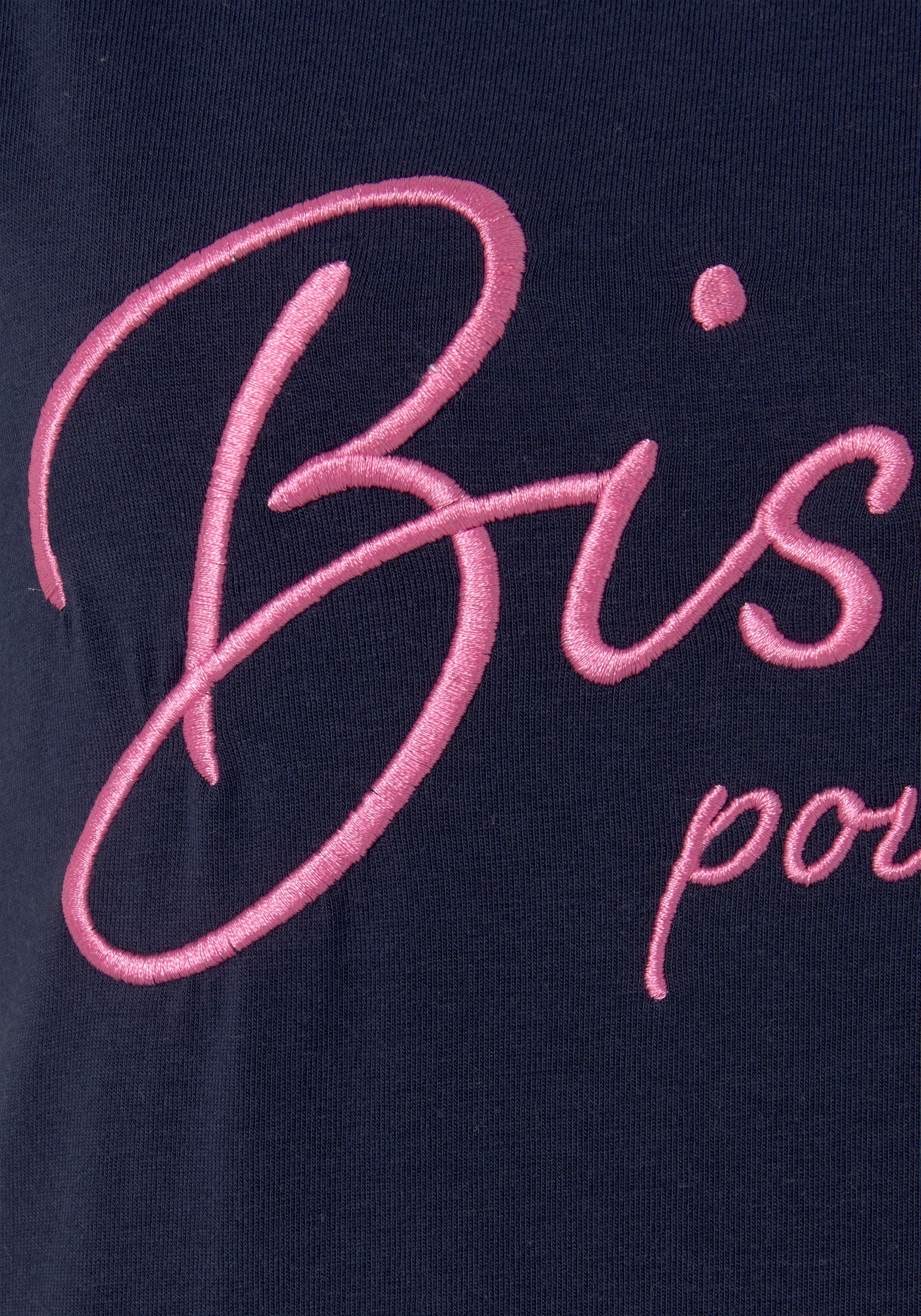 Vivance Kurzarmshirt, T-Shirt mit Stickerei, Loungewear