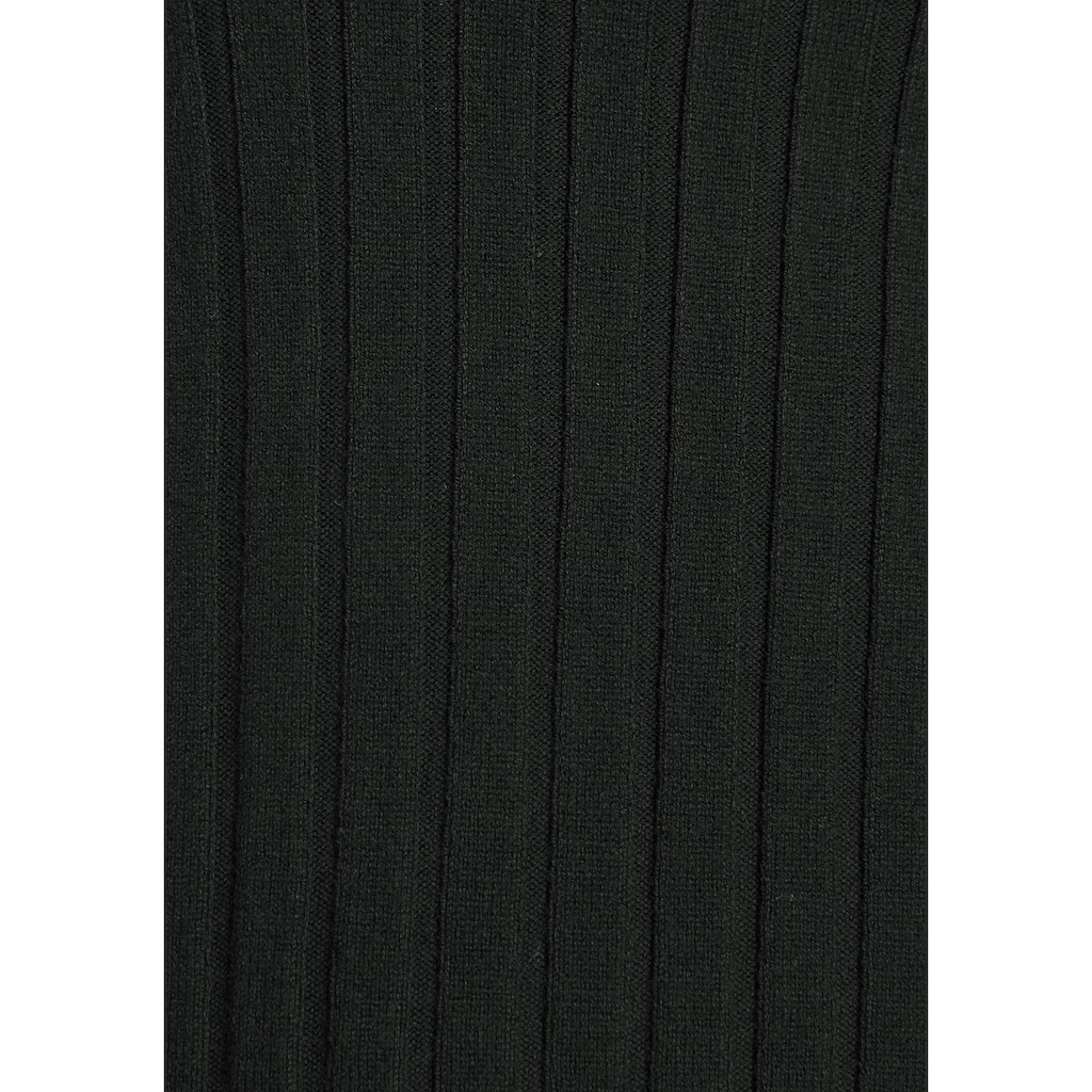 LASCANA Stricktop, aus weichem Rippstrick mit Stehkragen, modisch