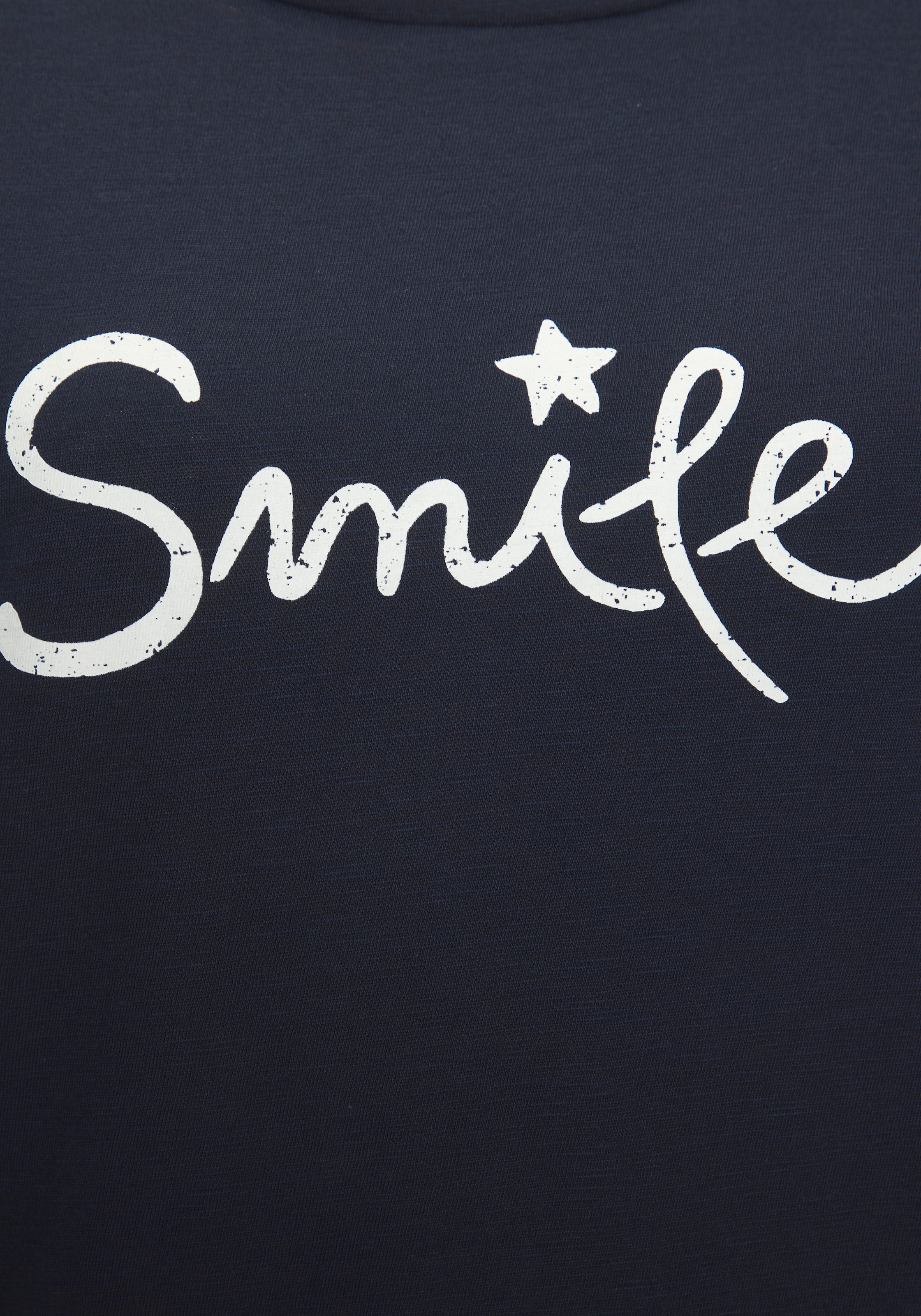 Beachtime T-Shirt »mit Frontdruck "Smile"«, aus weicher Baumwoll-Qualität