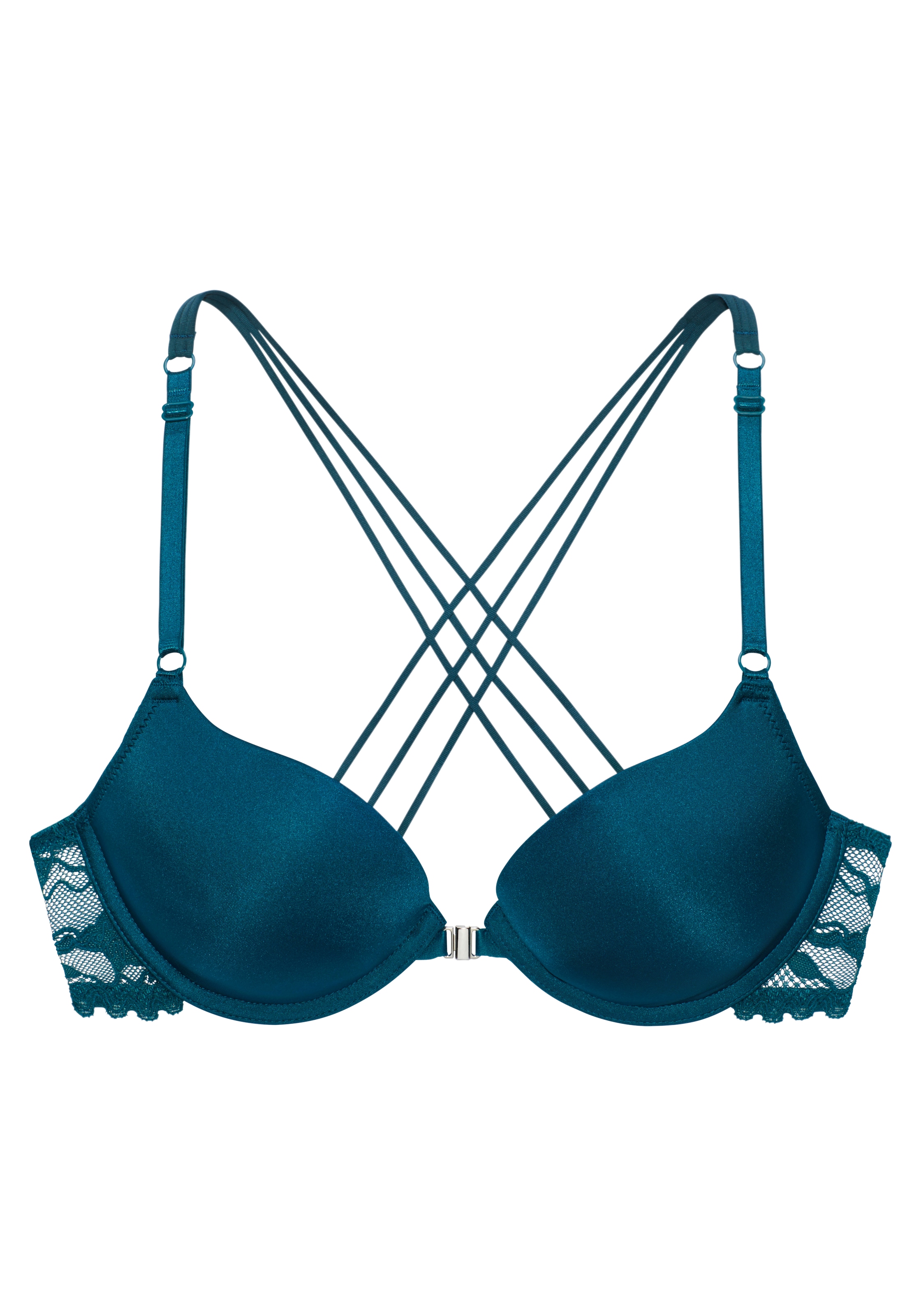 LASCANA Push-up-BH Bügel, mit dekorativen Trägern, aus Spitze, sexy Dessous