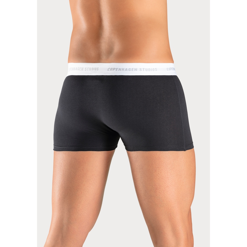 Copenhagen Studios Boxer »Boxershorts für Herren«, (Packung, 3 St., 3er Pack), mit weissem Logo-Bund