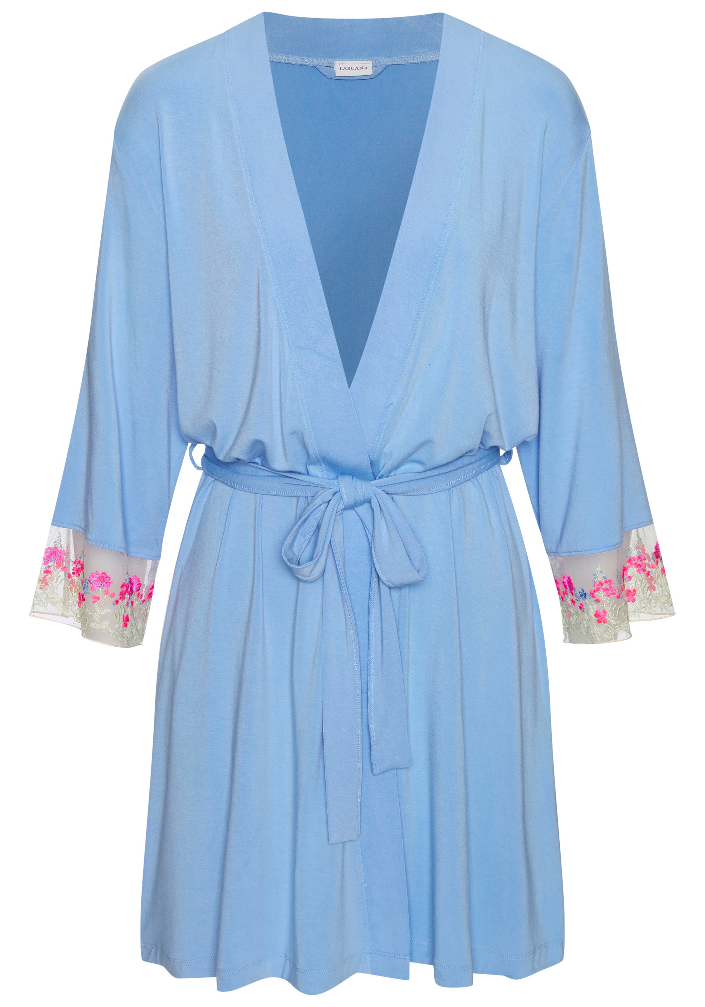 LASCANA Kimono mit schönen Spitzeneinsätzen