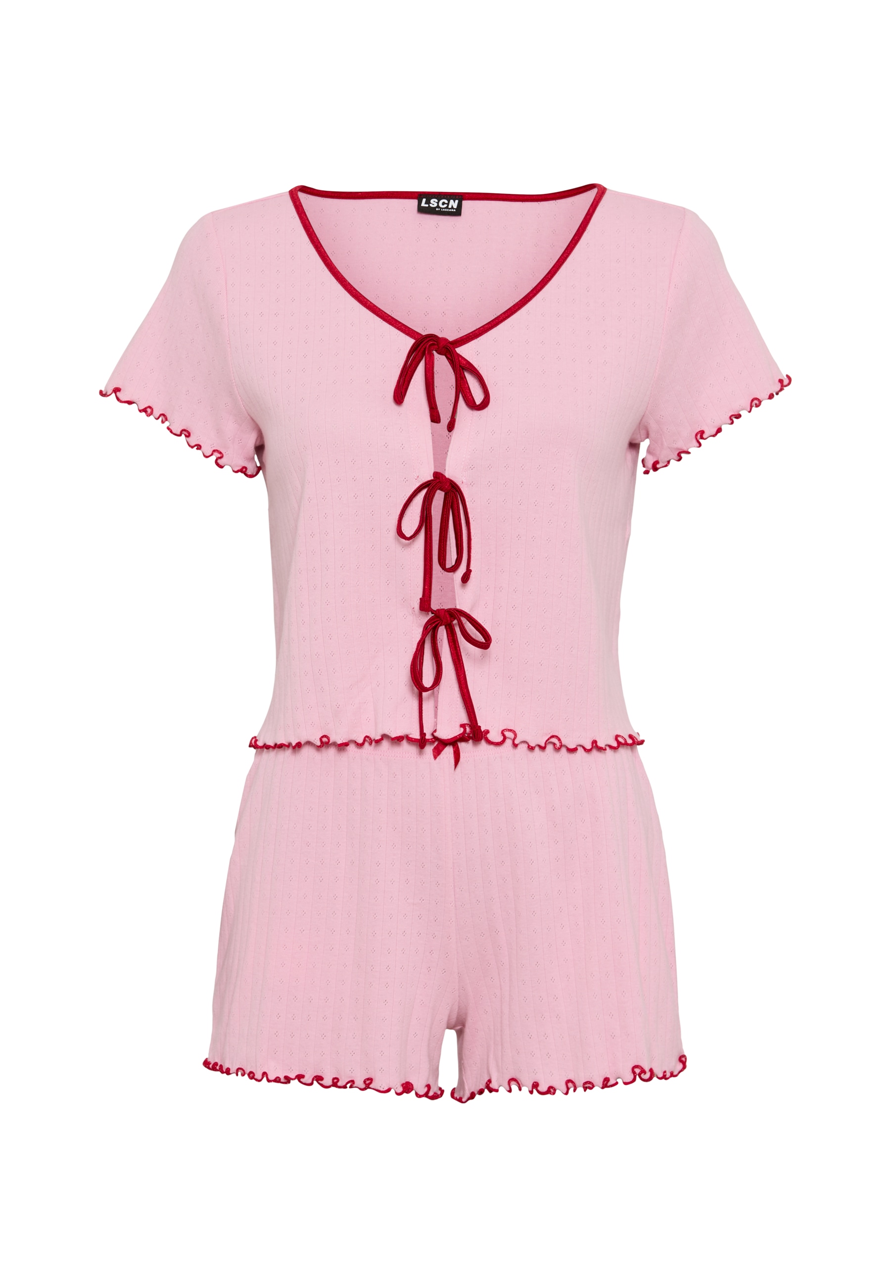 LSCN by LASCANA Shorty 2 pièces Mit Schleifen zum binden