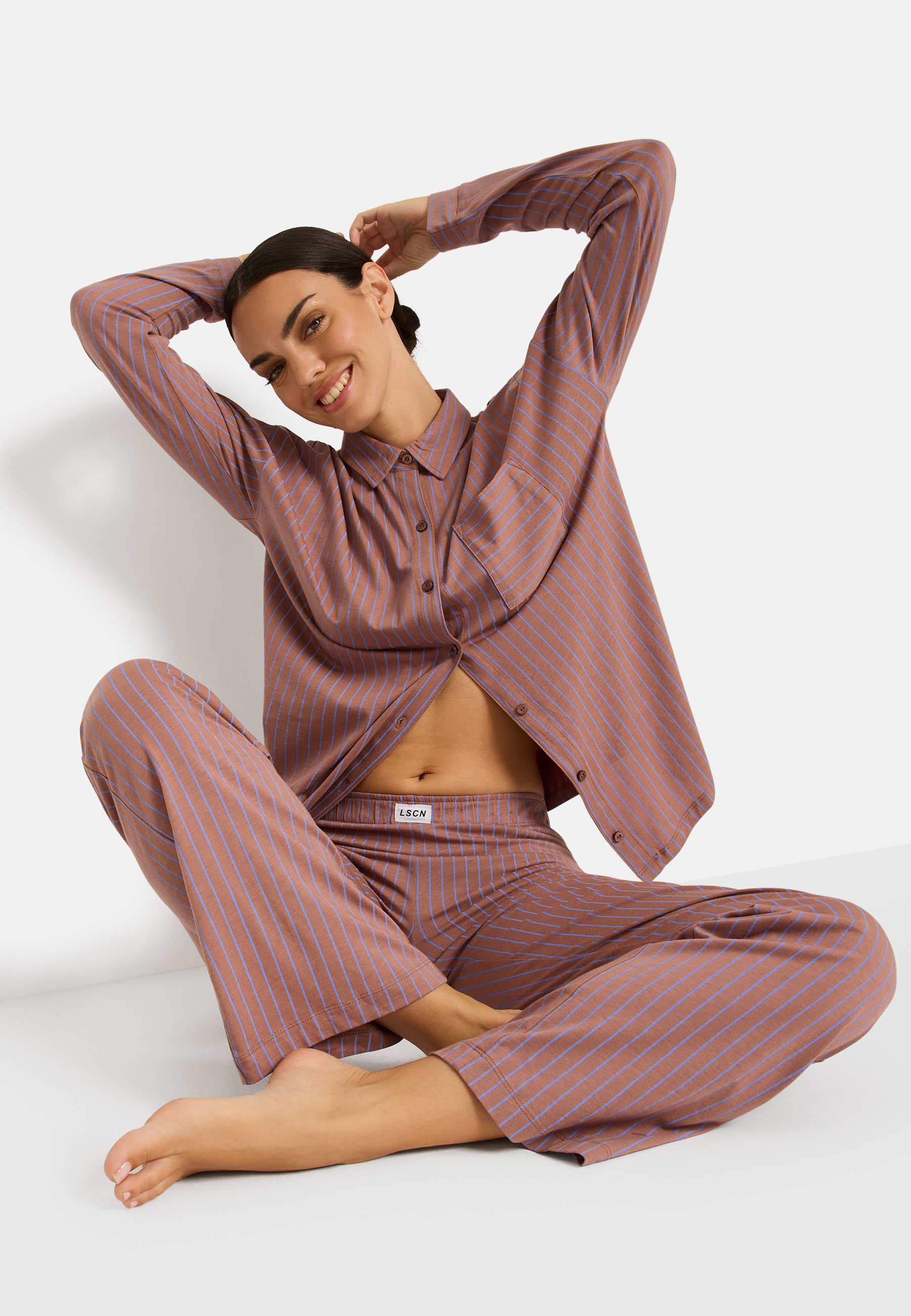 LSCN by LASCANA Pantalon de pyjama  avec jambe large