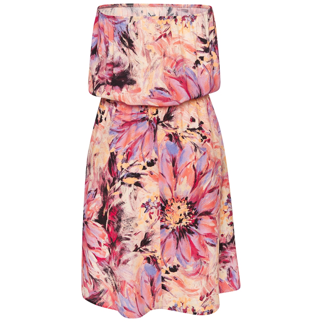 LASCANA Bandeaukleid, mit Alloverprint