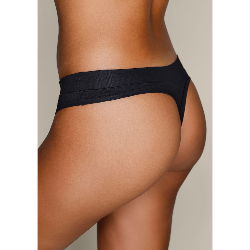 Copenhagen Studios String »mit Logodruck am Bund«, (3er-Pack), aus softer Bio-Baumwollqualität