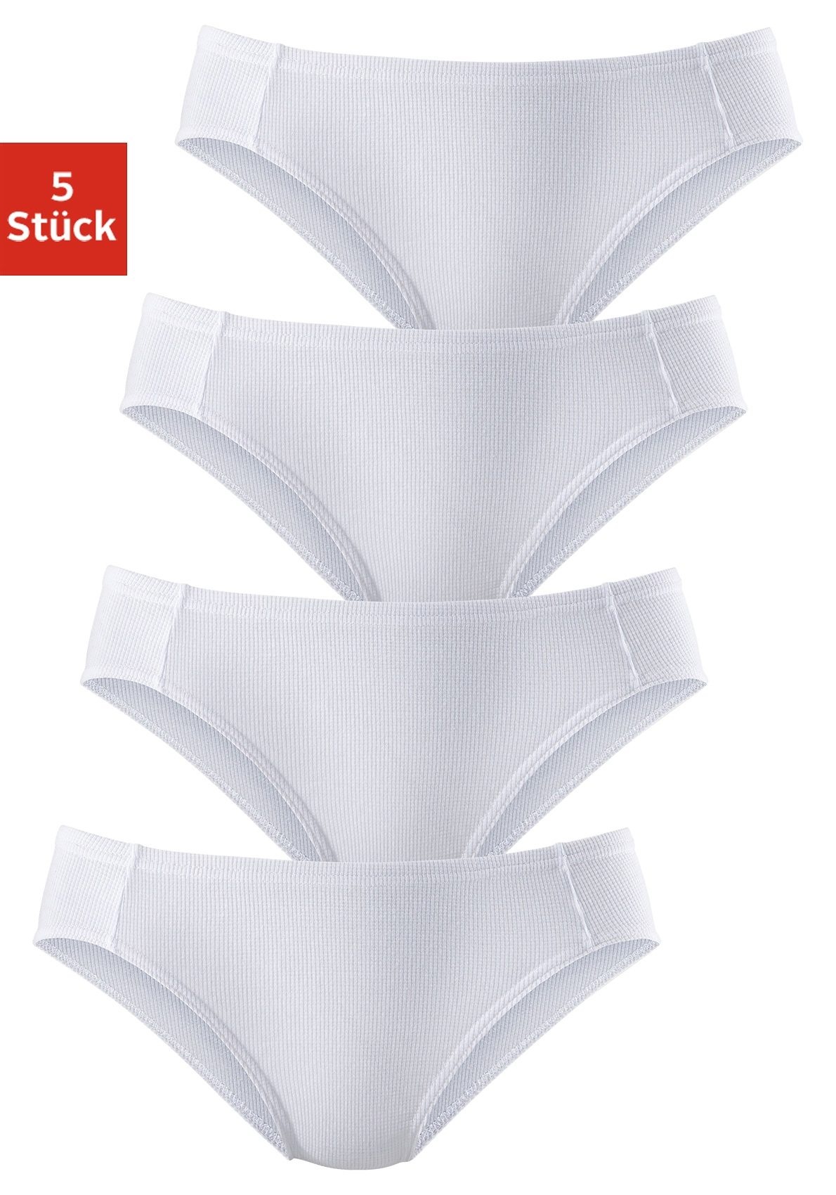 petite fleur Bikinislip 5er-Pack, aus weicher Pikee-Qualität
