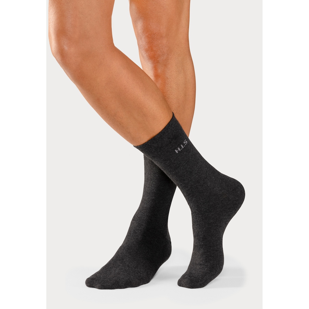 H.I.S Socken, (Packung, 4 Paar), mit druckfreiem Bündchen