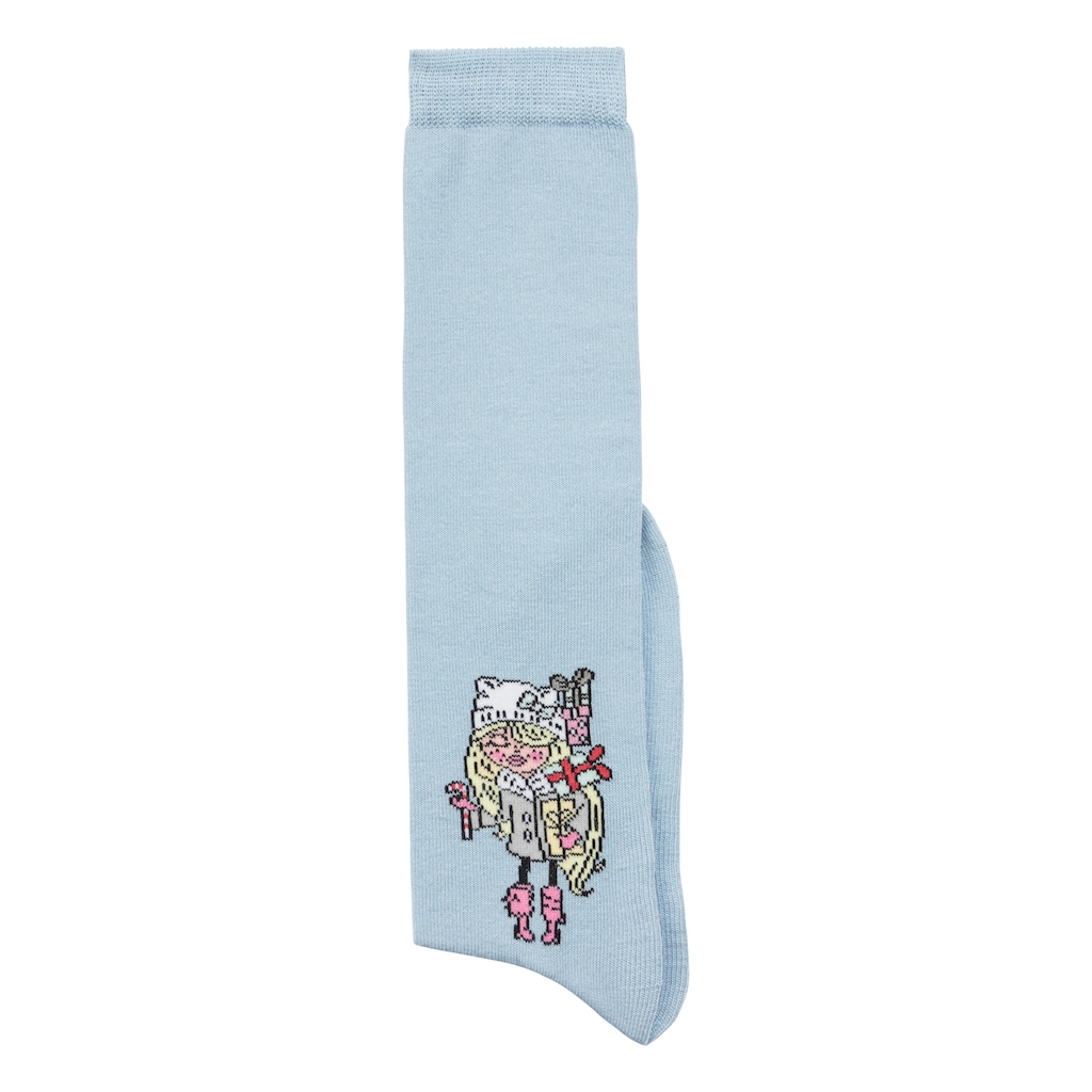 H.I.S Kniestrümpfe, (Packung, 5 Paar), mit eingestricktem Motiv
