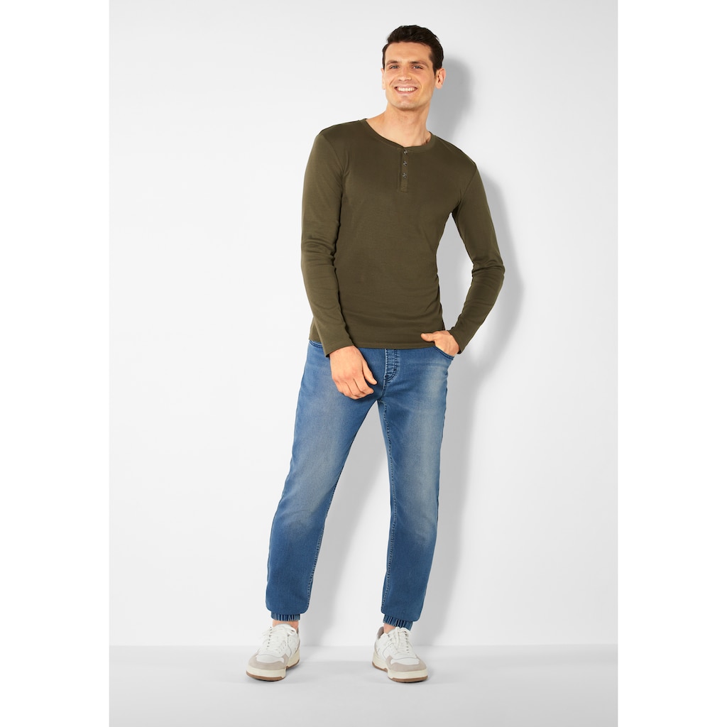 H.I.S Langarmshirt, mit aufwendiger Knopfleiste