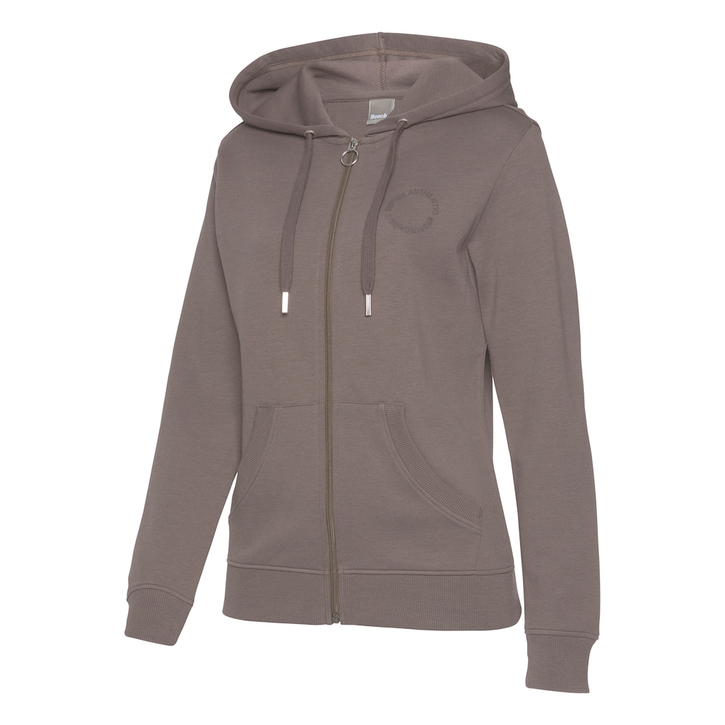 Bench. Loungewear Kapuzensweatjacke, mit Logo und Kängurutasche, Loungewear