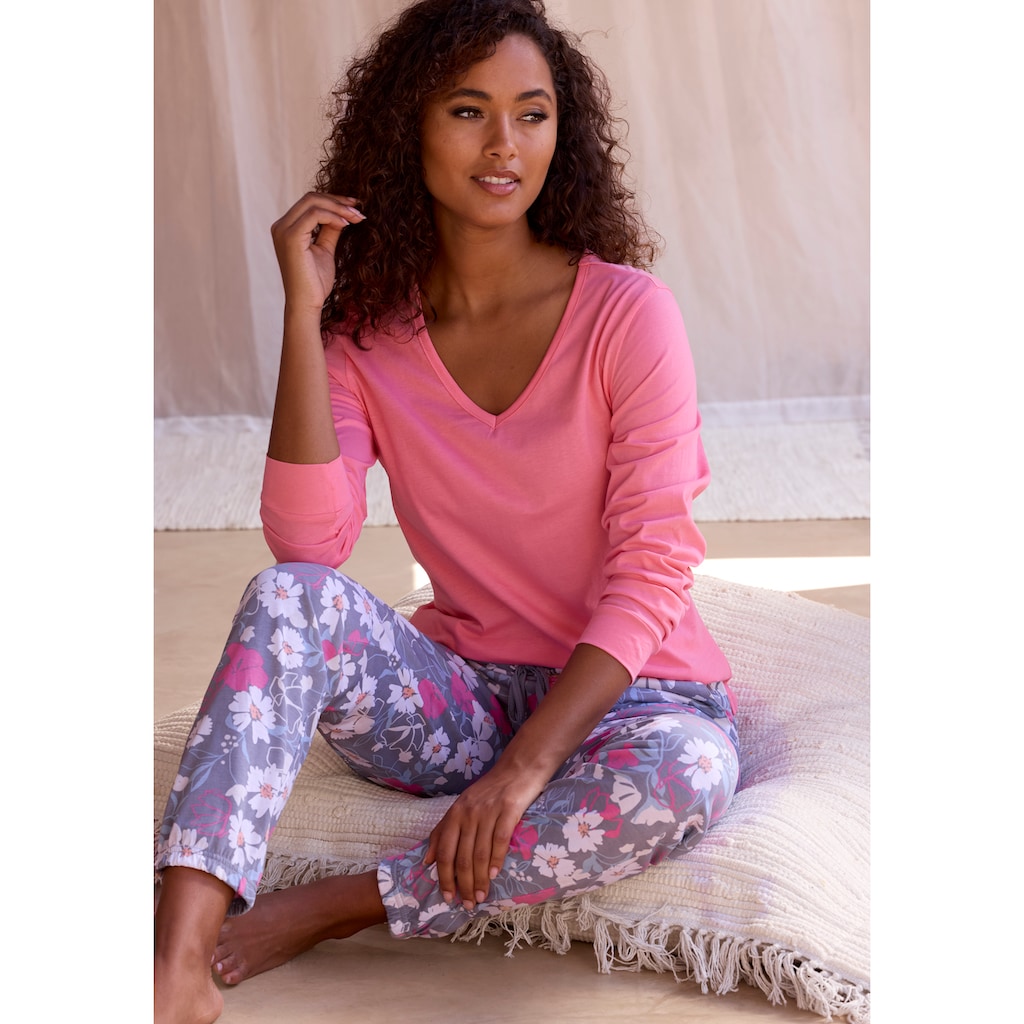 Vivance Dreams Pyjamahose, mit schönem Alloverdruck