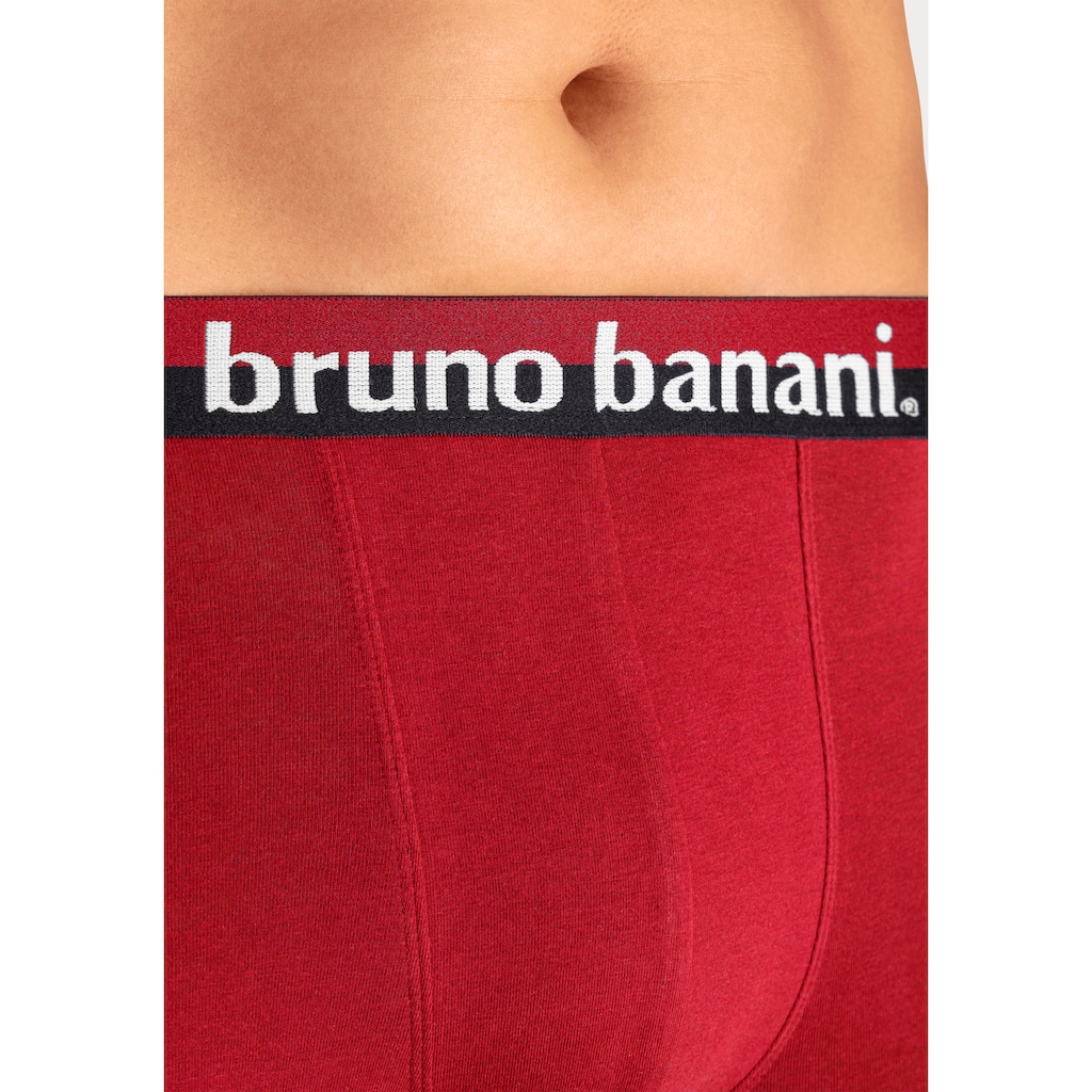 Bruno Banani Boxer »Boxershorts für Herren«, (Packung, 4 St.), mit erhabenem Logo-Druck auf dem Bund