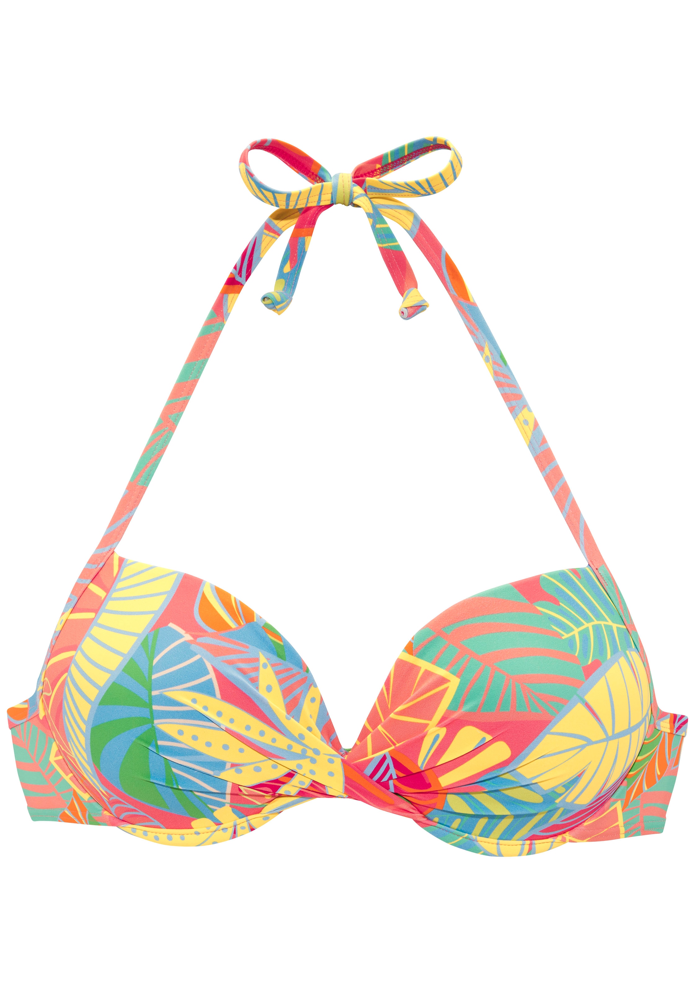s.Oliver Top bikini push-up »Yana« mit stylischem Blätterdruck