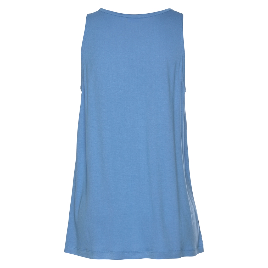 LASCANA Tanktop, mit Zieraccessoire, lässiges Blusentop, elegant