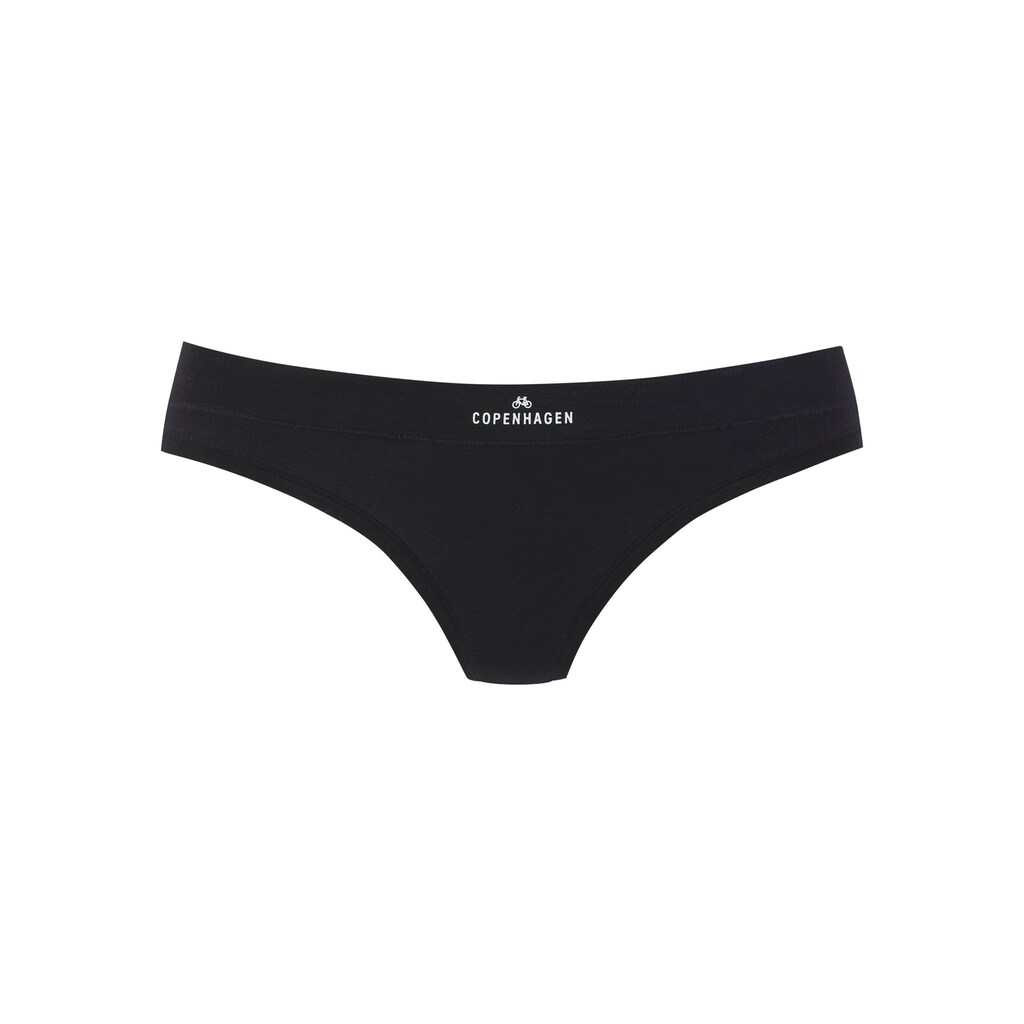 Copenhagen Studios String »mit Logodruck am Bund«, (3er-Pack), aus softer Bio-Baumwollqualität