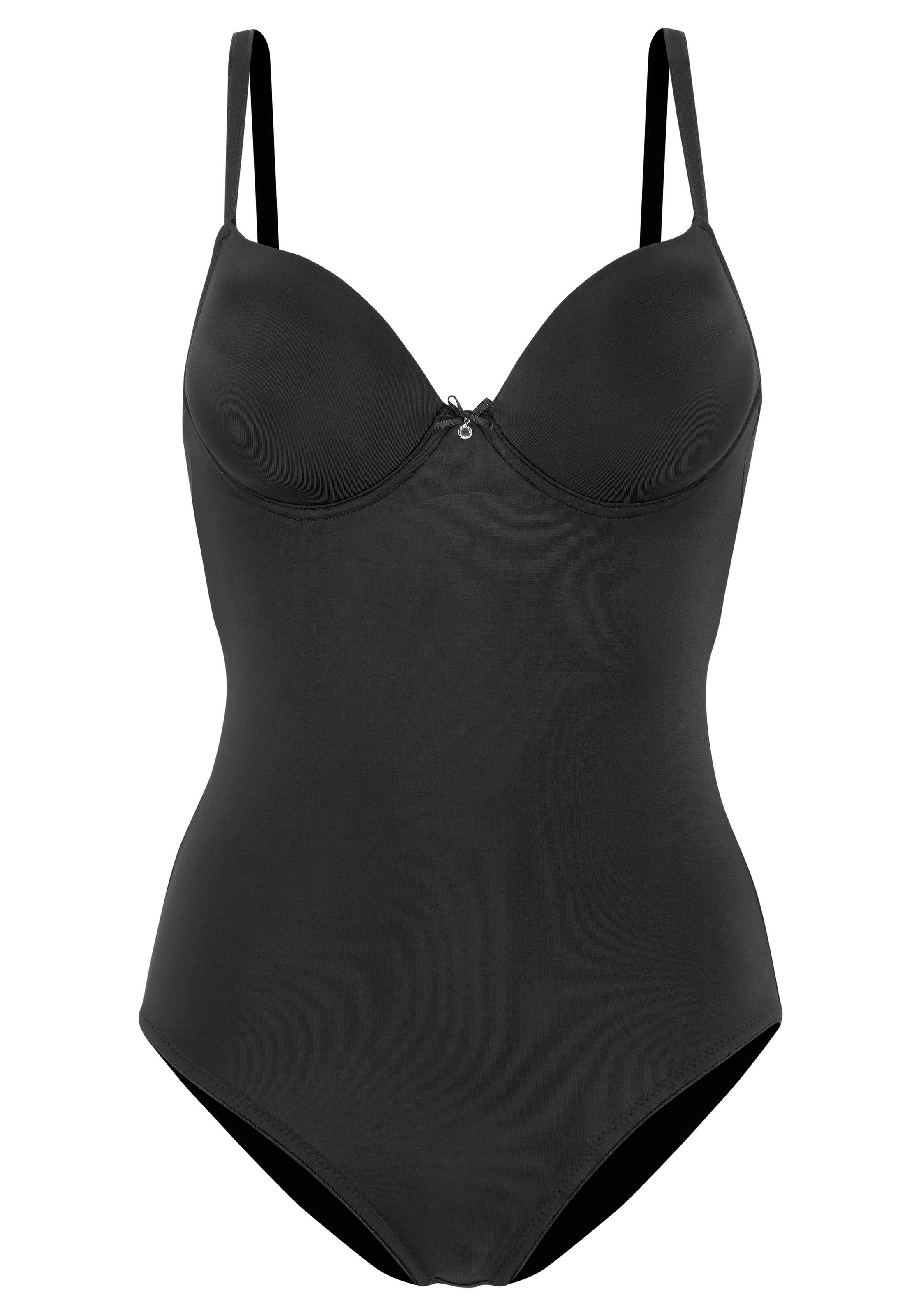 LASCANA Push-up-Body für ein tolles Dekolleté aus seidiger Microfaser, Basic Dessous