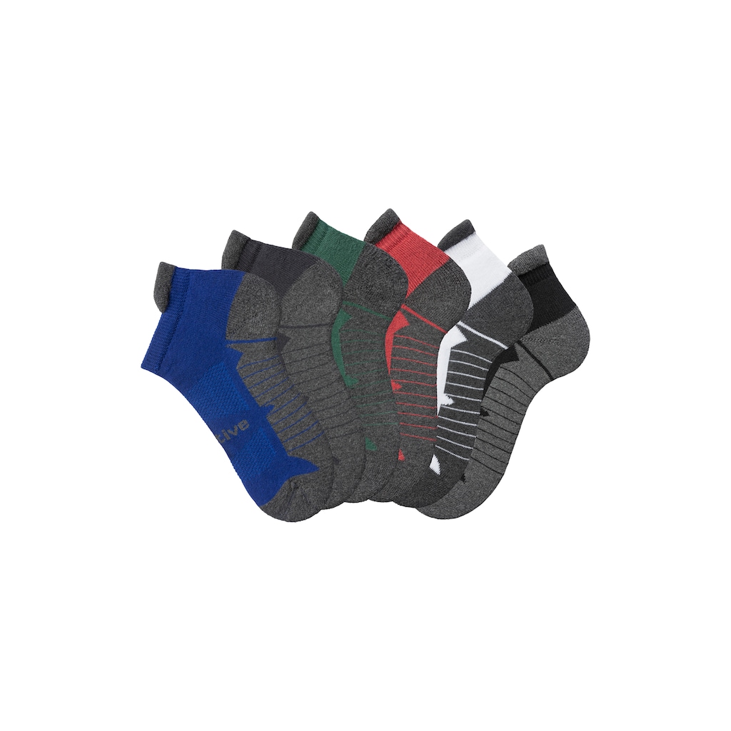 LASCANA ACTIVE Sneakersocken, (Packung, 6 Paar), mit weicher Frotteesohle