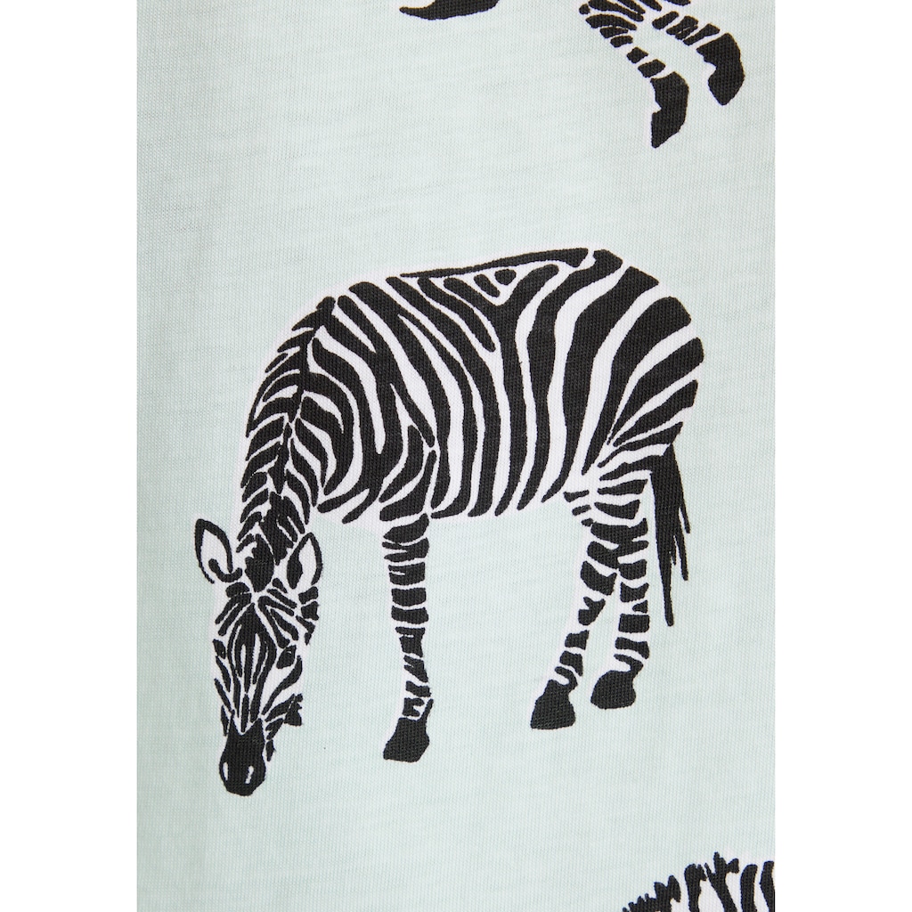 Vivance Dreams Pyjama, (2 tlg.), mt Animal Alloverprint