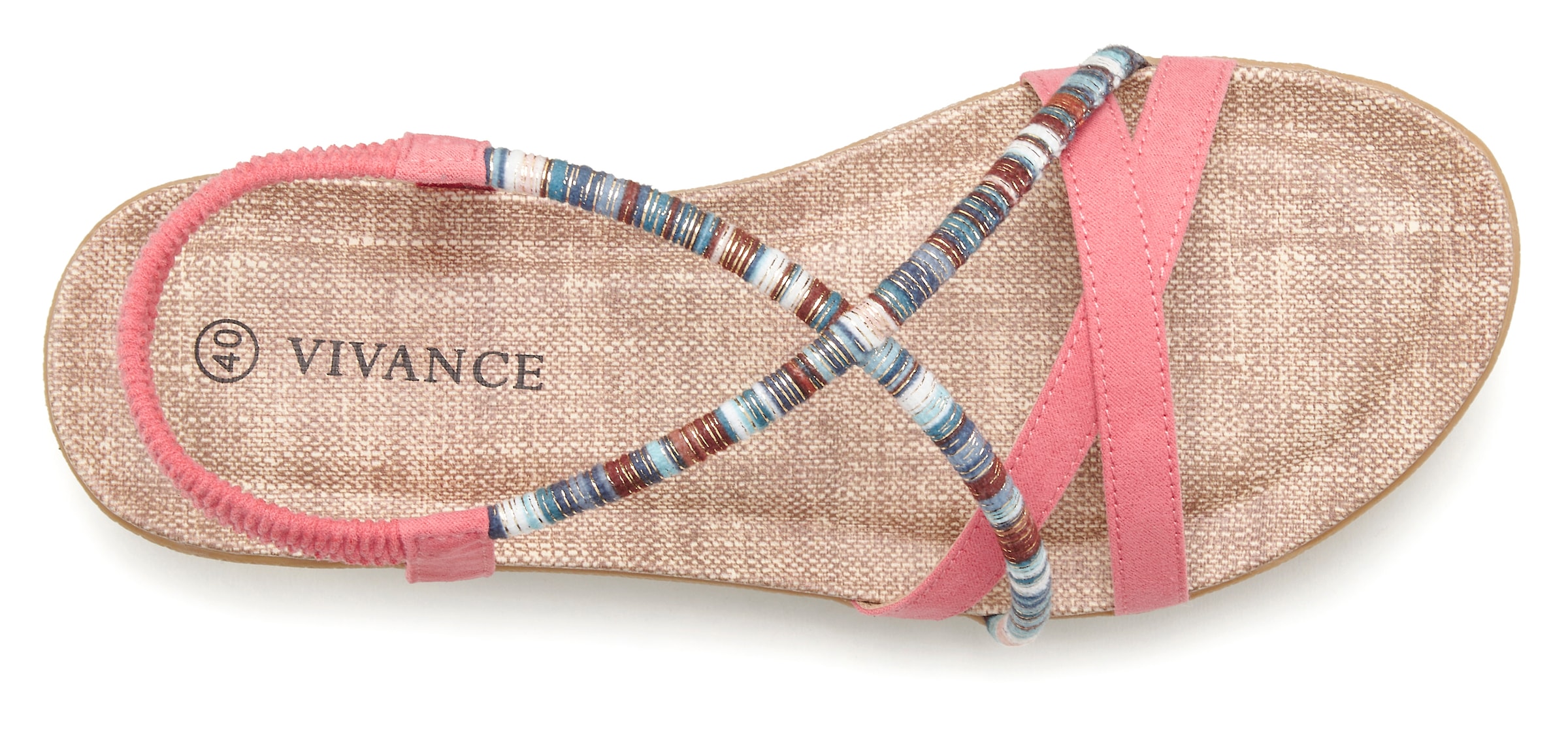 Vivance Sandale »Sommerschuh«, mit dezenten Schmuckelementen, Sandalette, Sommerschuh VEGAN