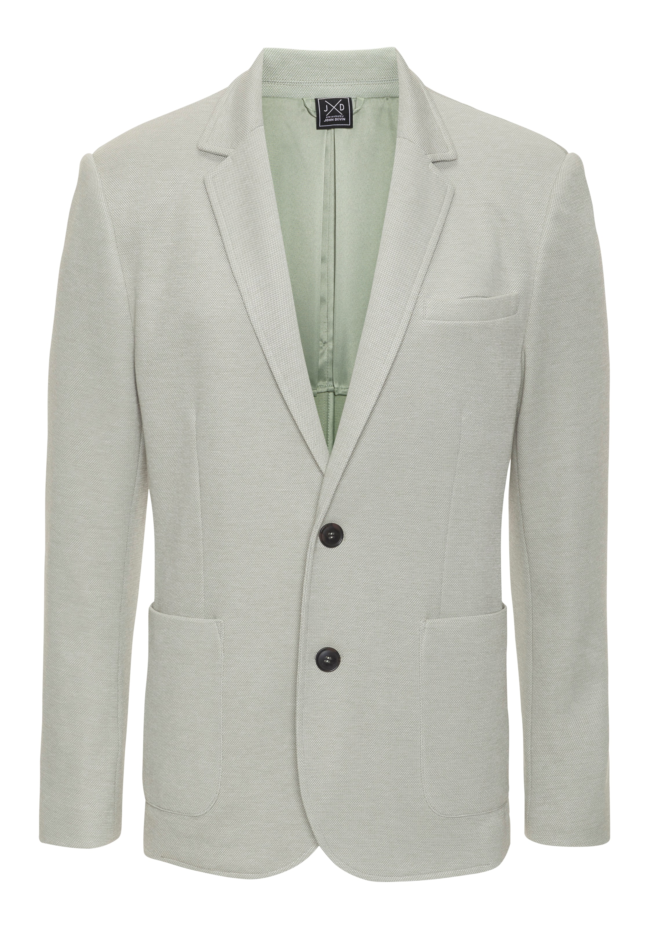 John Devin Veste »aus elastischer Jersey Pikee-Qualität« lässiges Stretchsakko mit dezentem Muster