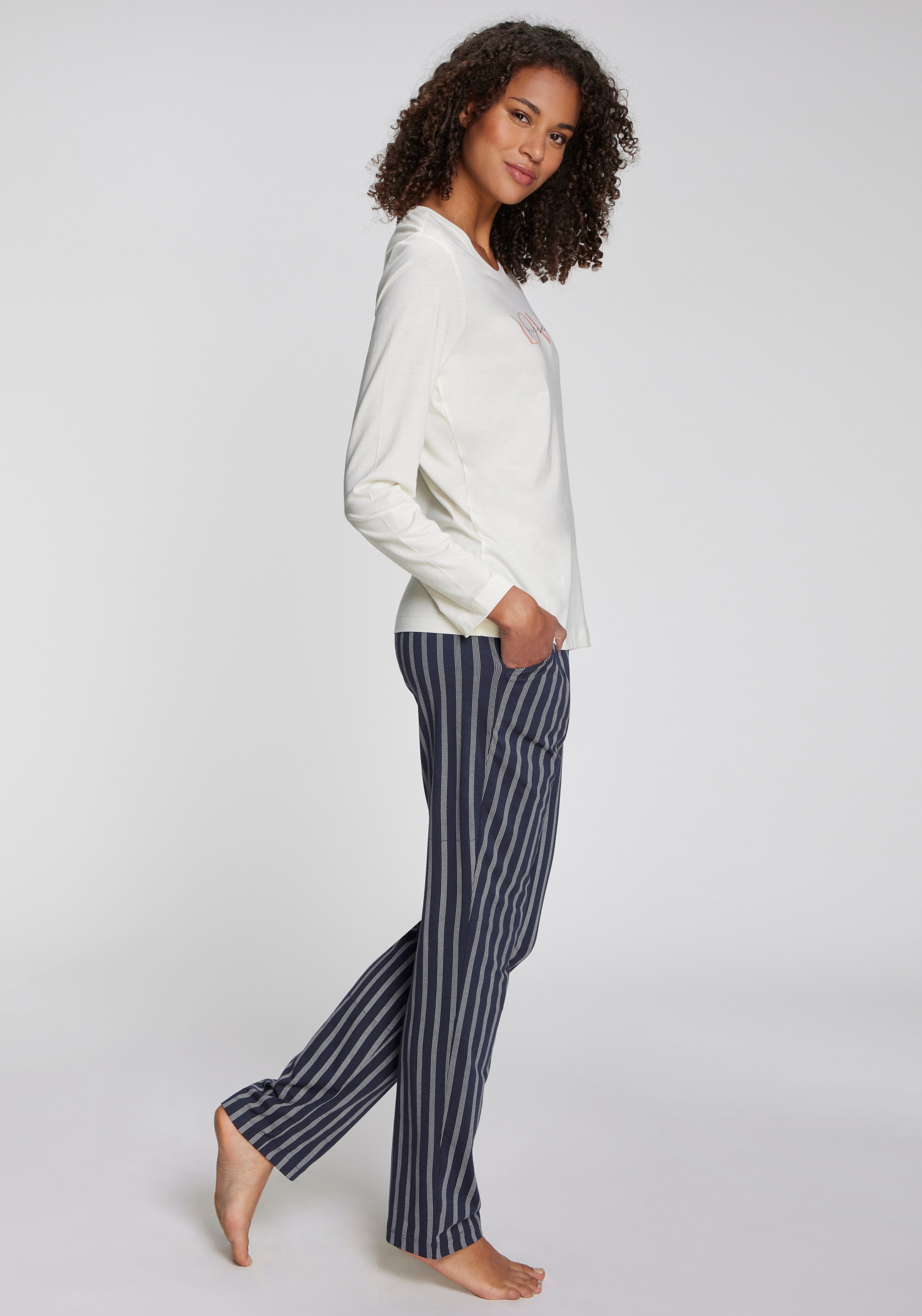 Vivance Dreams Pyjamahose, Mit schönem Muster