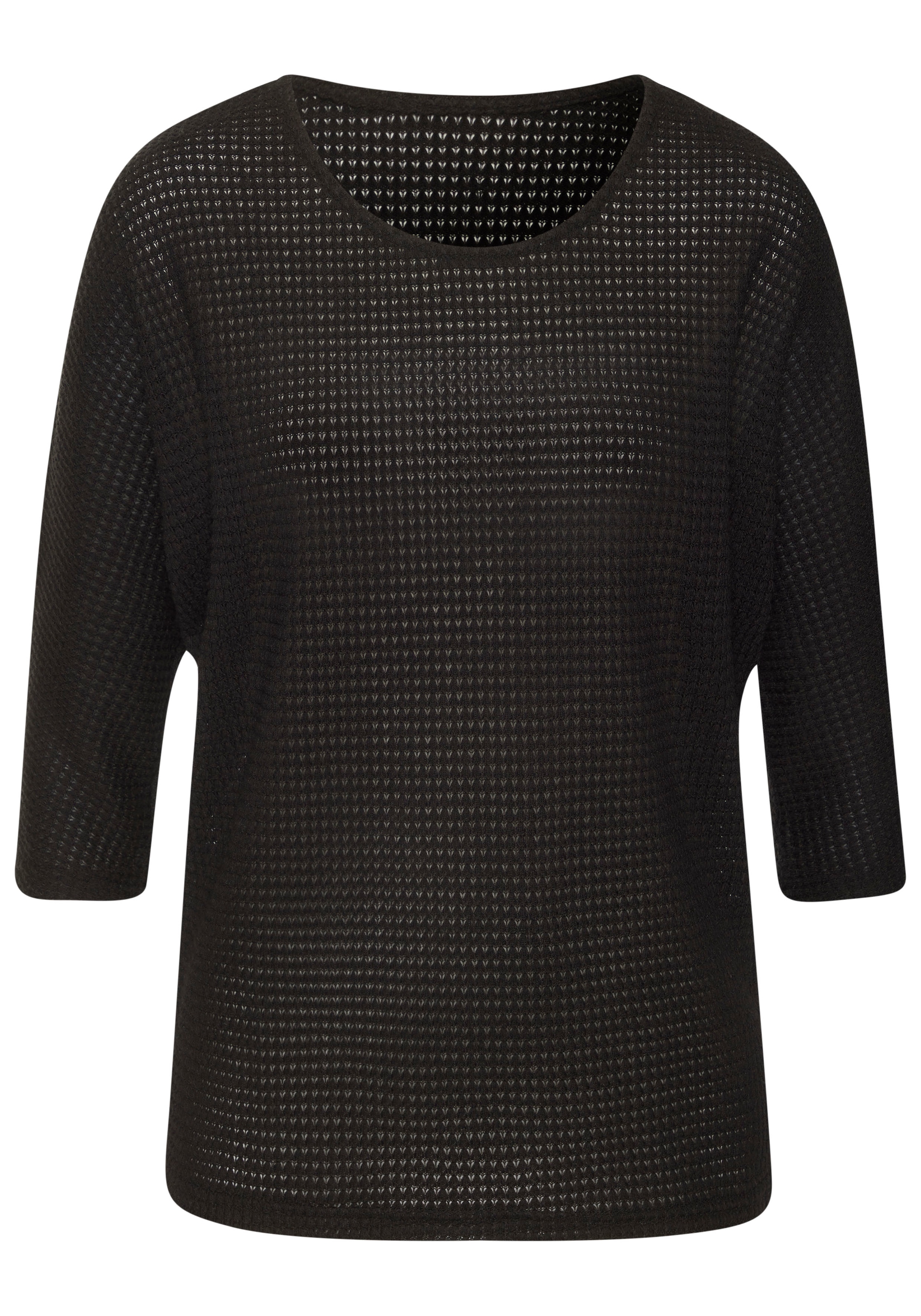 Vivance 3/4-Arm-Shirt »aus bügelfreiem Waffelstrick«, aus bügelfreier Strickqualität