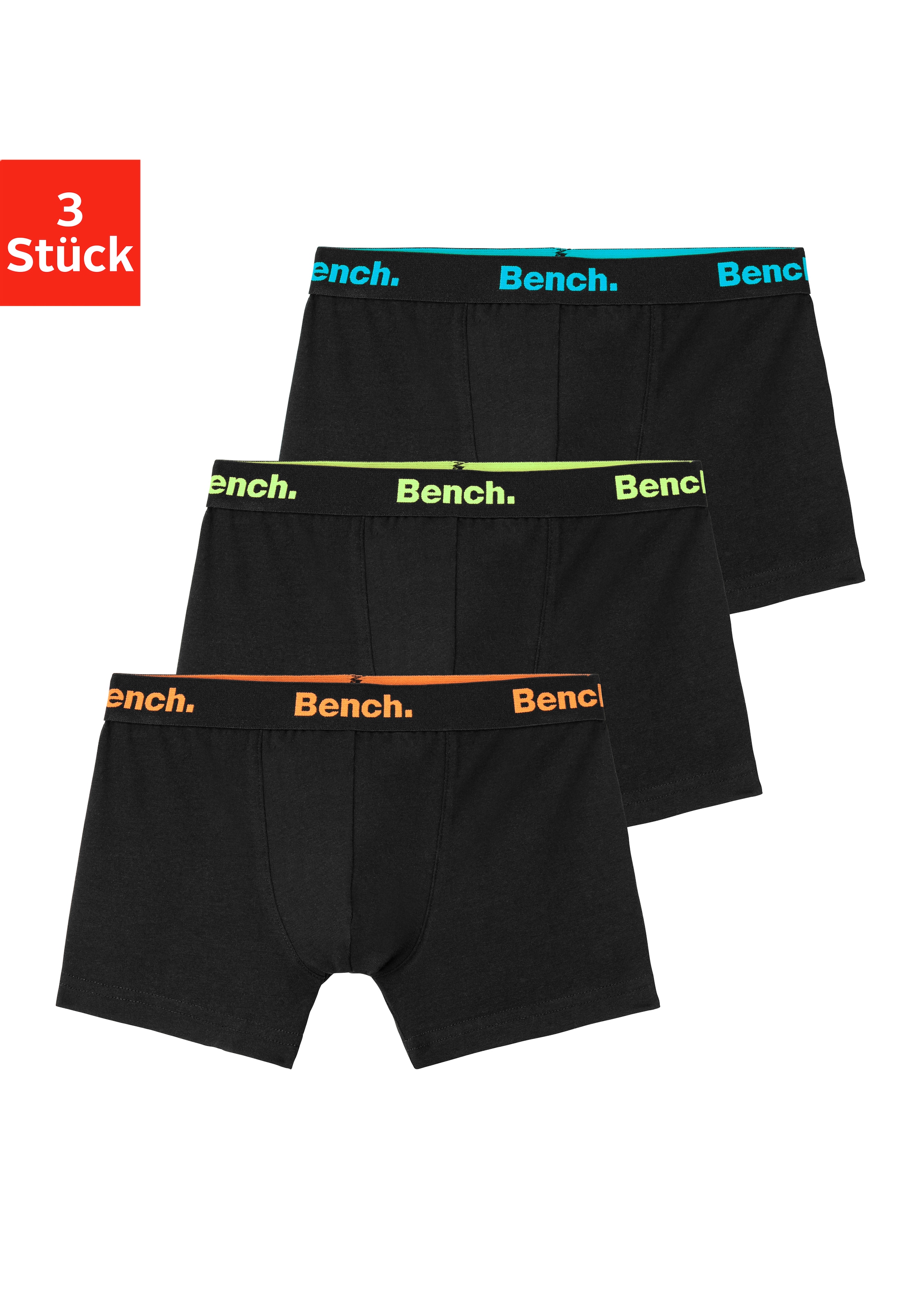 Thumbnail - Bench. Boxer »Boxershorts für Jungen«, (Packung, 3 St.), mit Logo-Webbund