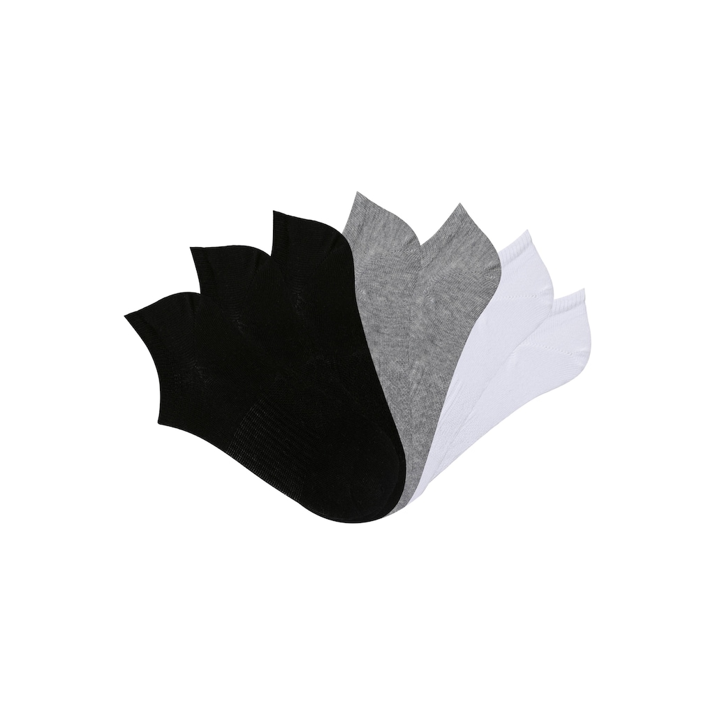LASCANA ACTIVE Sneakersocken, (Packung, 7 Paar), mit Mittelfussgummi
