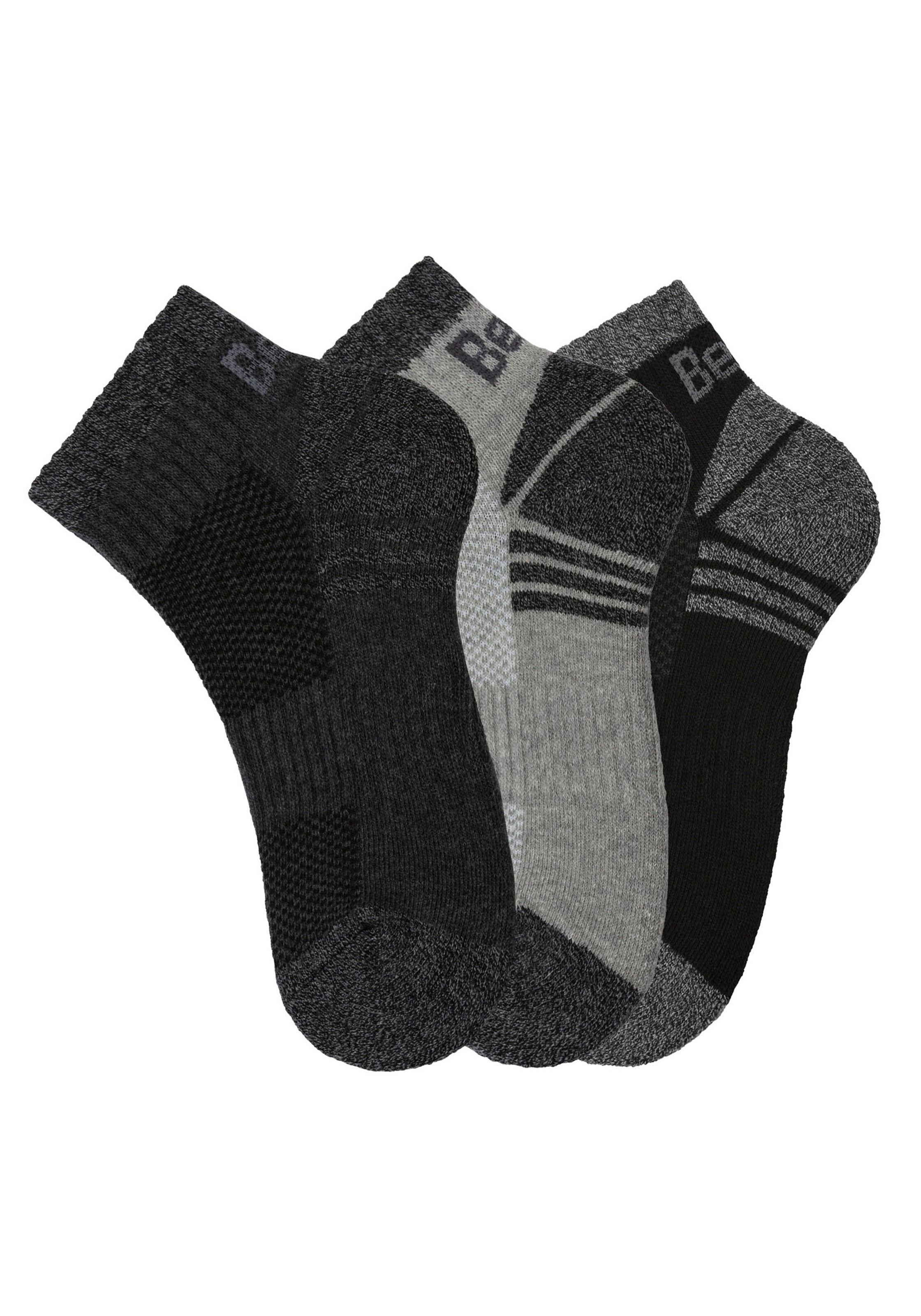 Bench. Kurzsocken Packung, 3 Stk. tlg. mit Mittelfussgummi und Pikee