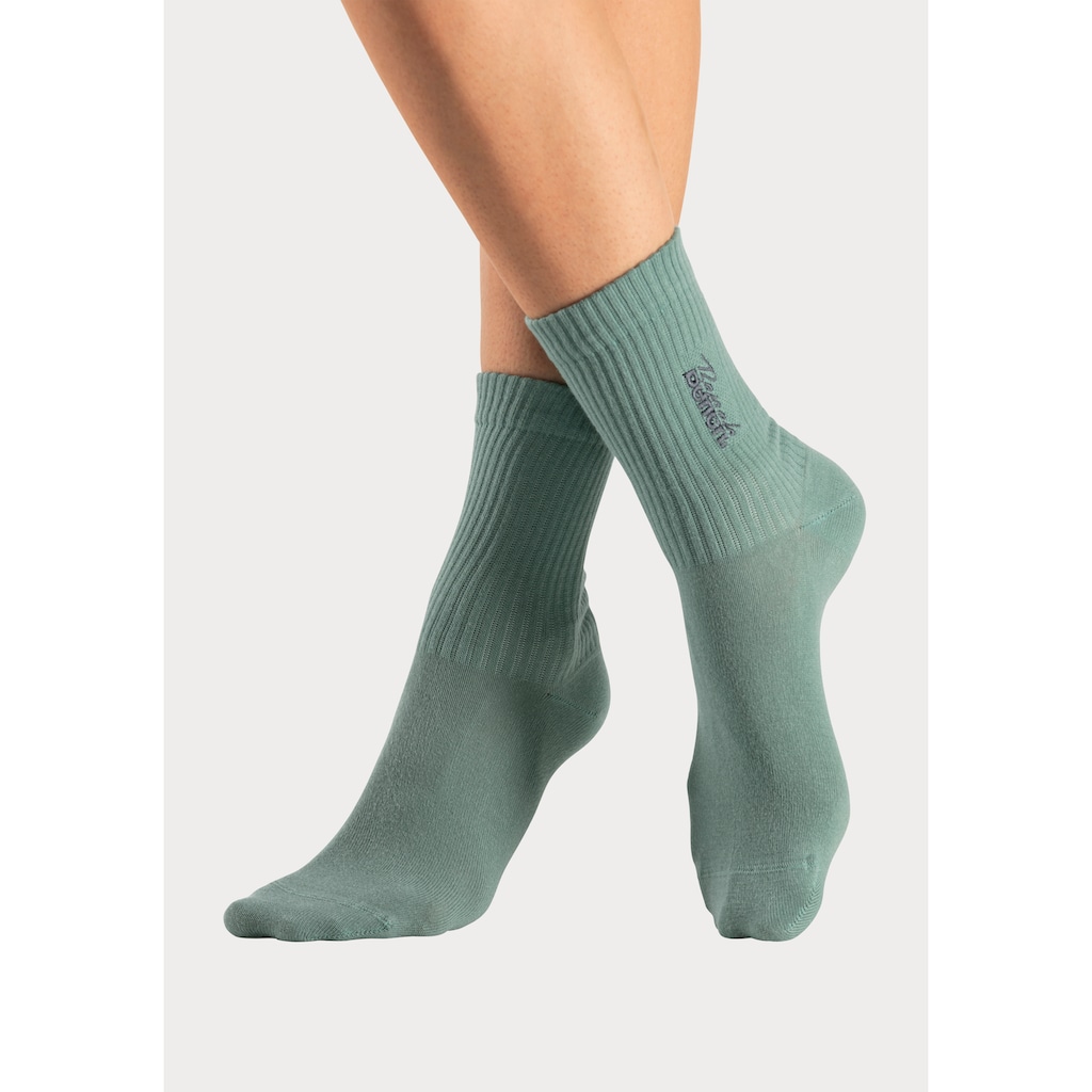 Bench. Basicsocken, (Packung, 3 Paar), mit Bench Stickerei