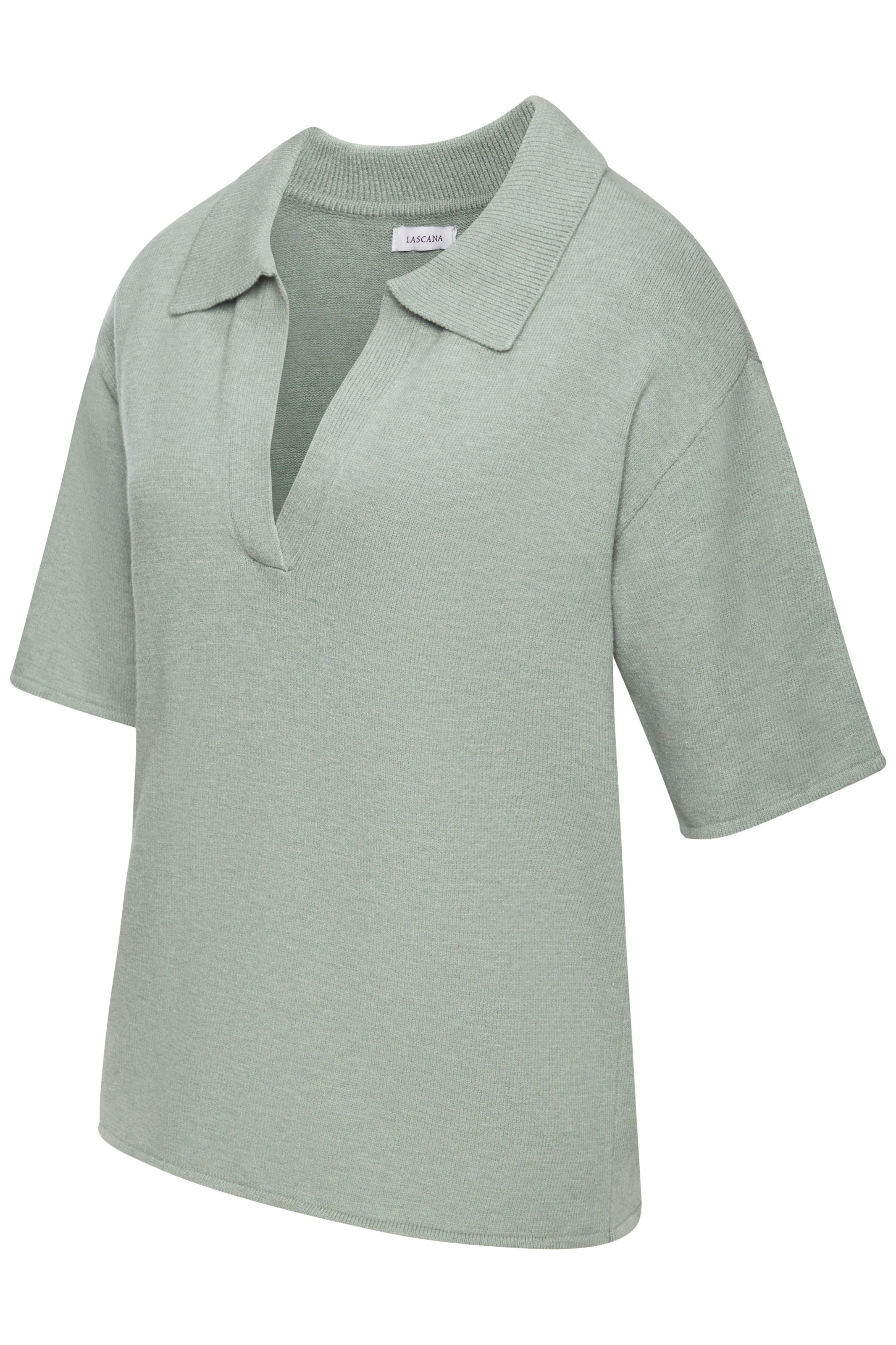 LASCANA Poloshirt aus hochwertigem Strick, Loungewear