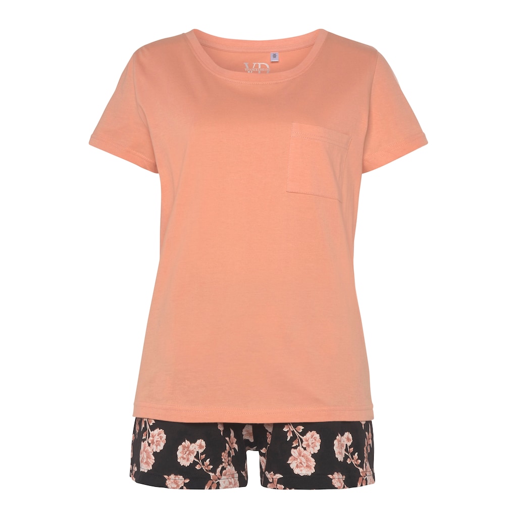Vivance Dreams Pyjama, (2 tlg.), mit schönem Naturprint