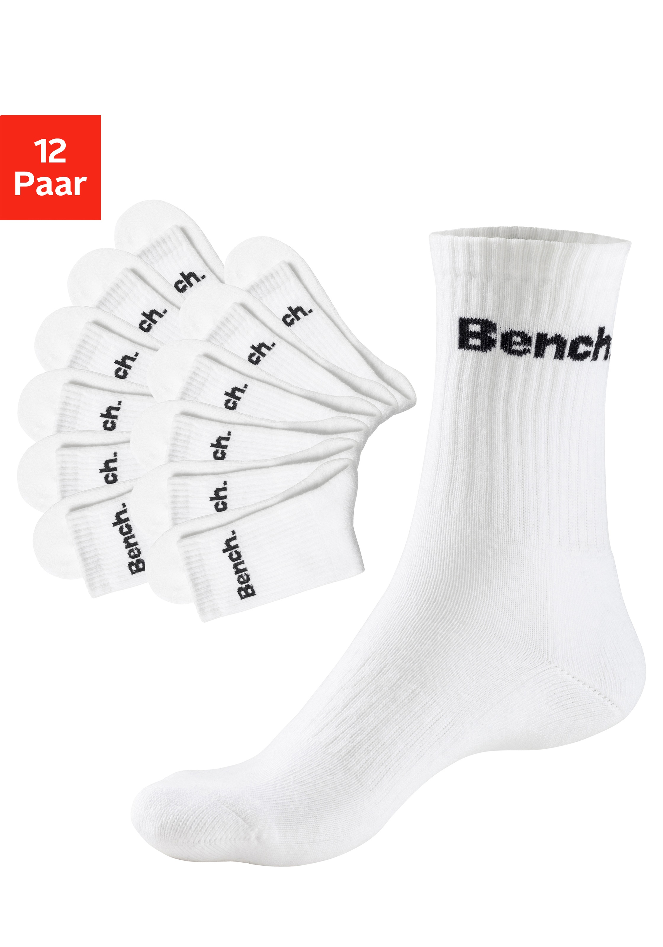 Bench. Tennissocken Packung, 12 Paar tlg. mit Fuss Polsterung