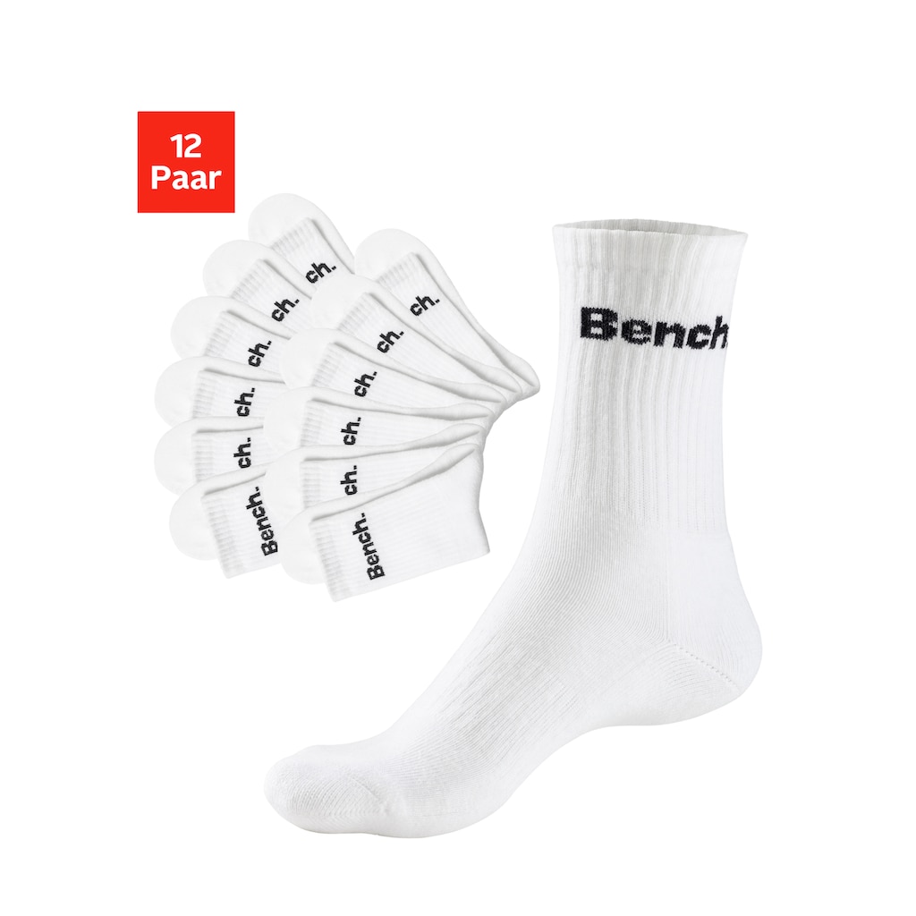 Bench. Tennissocken, (Packung, 12 Paar), mit Fuss Polsterung