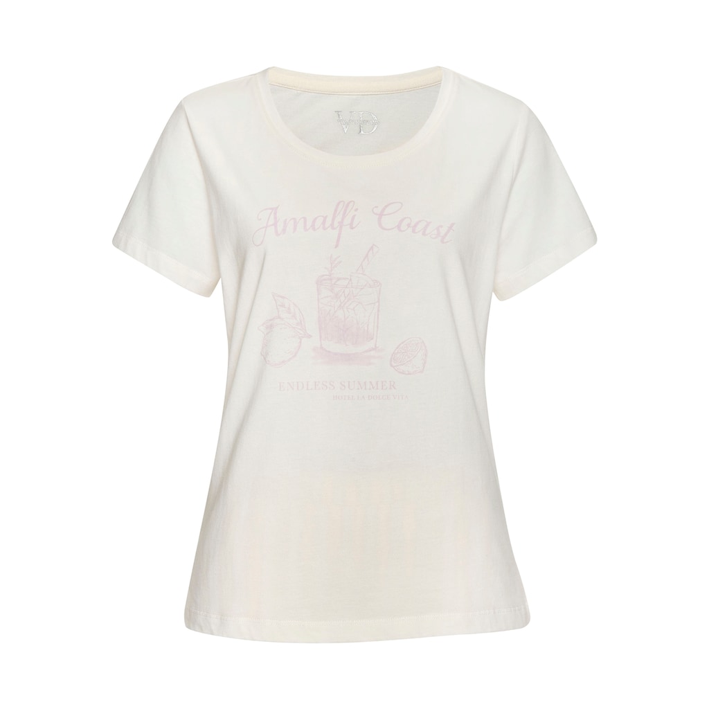 Vivance Dreams Pyjamaoberteil, mit schönem Frontprint