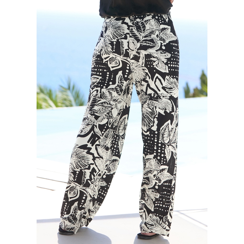 Vivance Palazzohose, mit Alloverdruck aus Jersey