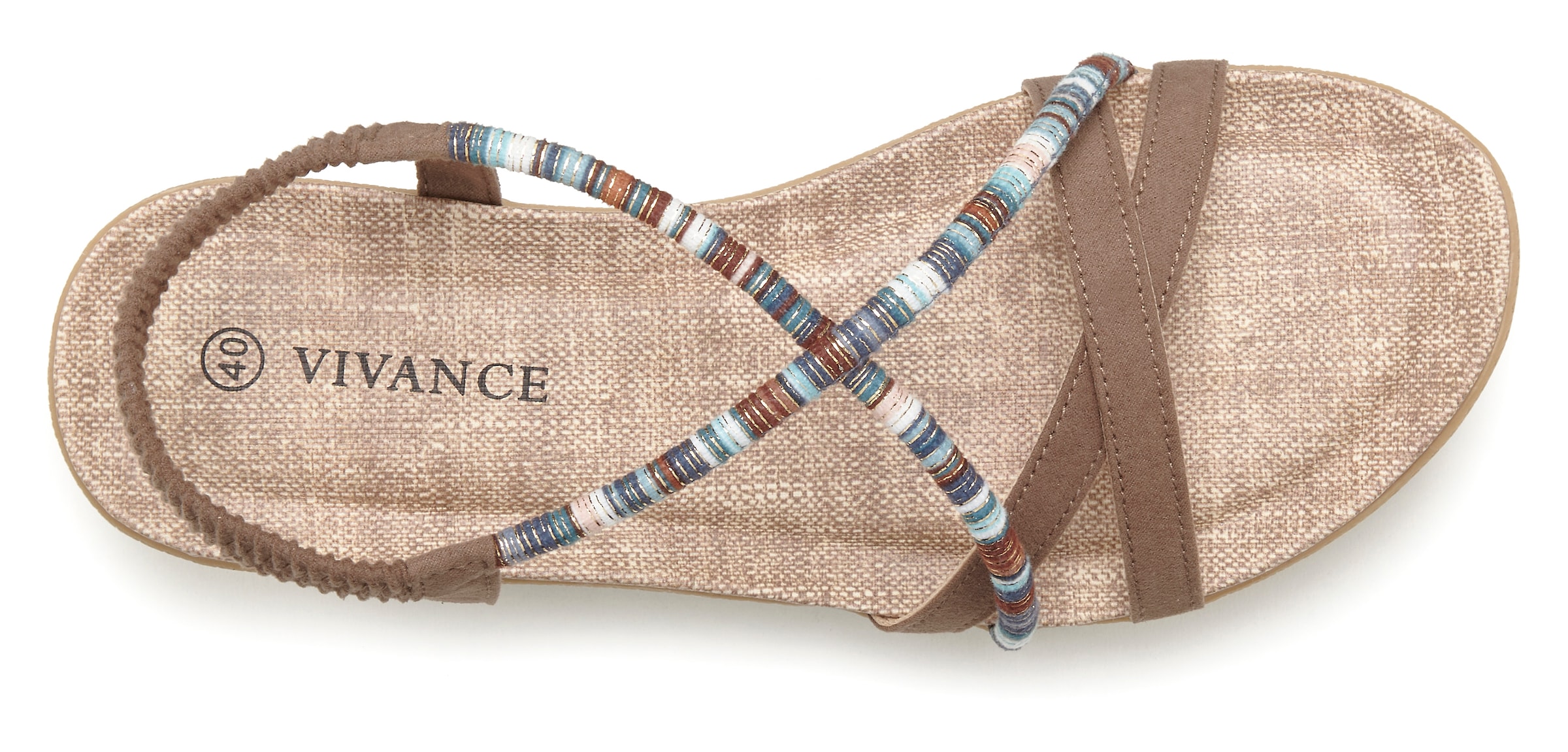 Vivance Sandale »Sommerschuh«, mit dezenten Schmuckelementen, Sandalette, Sommerschuh VEGAN