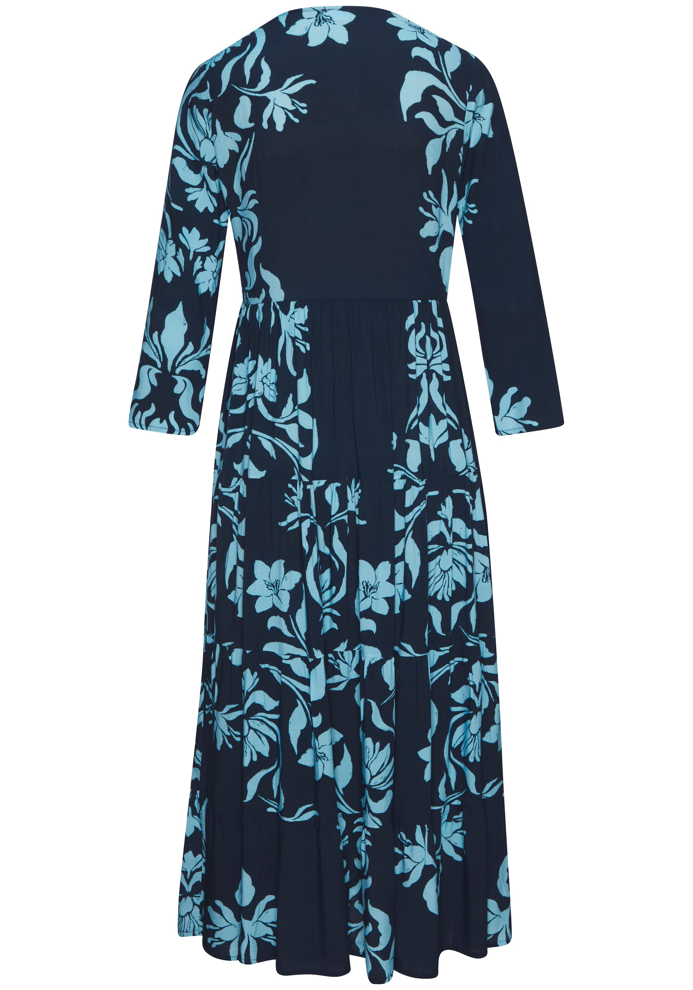 LASCANA Maxikleid mit Blumenprint und Knopfleiste, Sommerkleid, Strandkleid